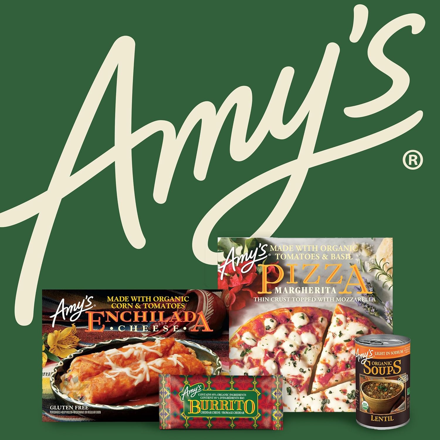 Amy’s Soup, Vegan Lentil Soup, Light in Sodium, Gluten Free, Made With Organic Green Lentils and Vegetables, Canned Soup, 14.5 Oz (12 Pack)