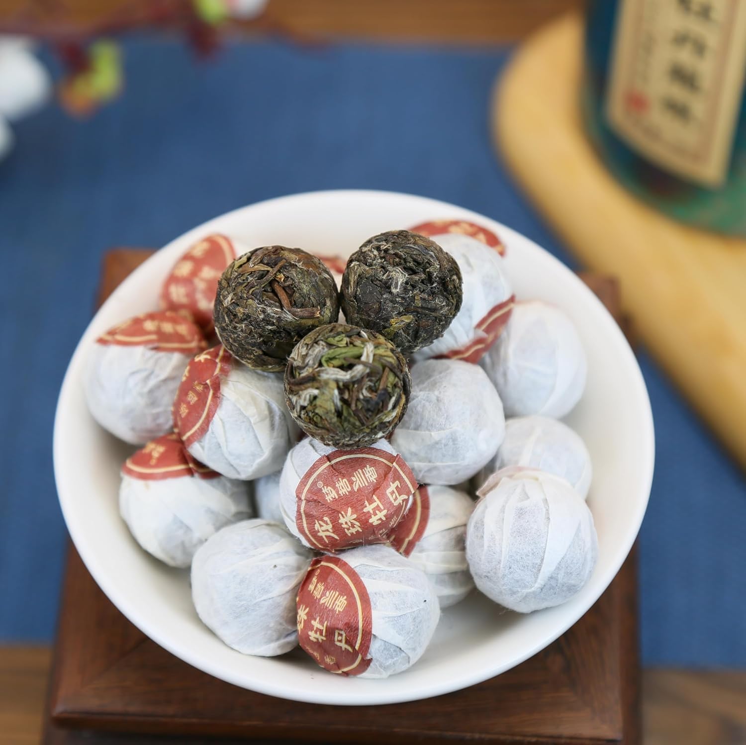 XIXICHA White Peony Tea White Tea Pearls 2013Yr Bai Mu Dan Aged White Tea Loose Leaf Fuding White Tea Chinese Tea White Tea Balls Bai Cha Long Zhu 200g/7oz Soft & Sweet Aroma 白茶 白牡丹茶 福鼎白茶