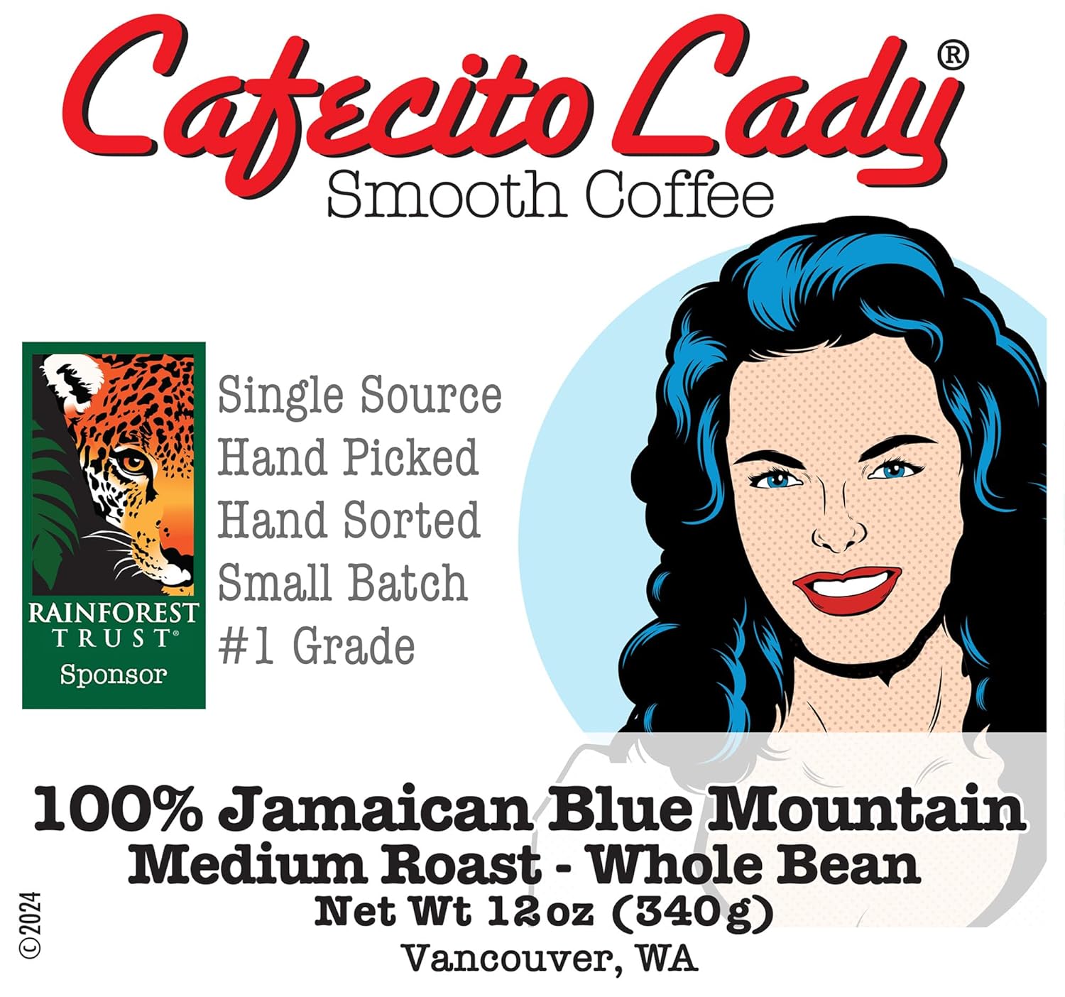 100% Jamaican Blue Mountain Medium Roast Ground Coffee - JACRA Certified - Cafecito Lady