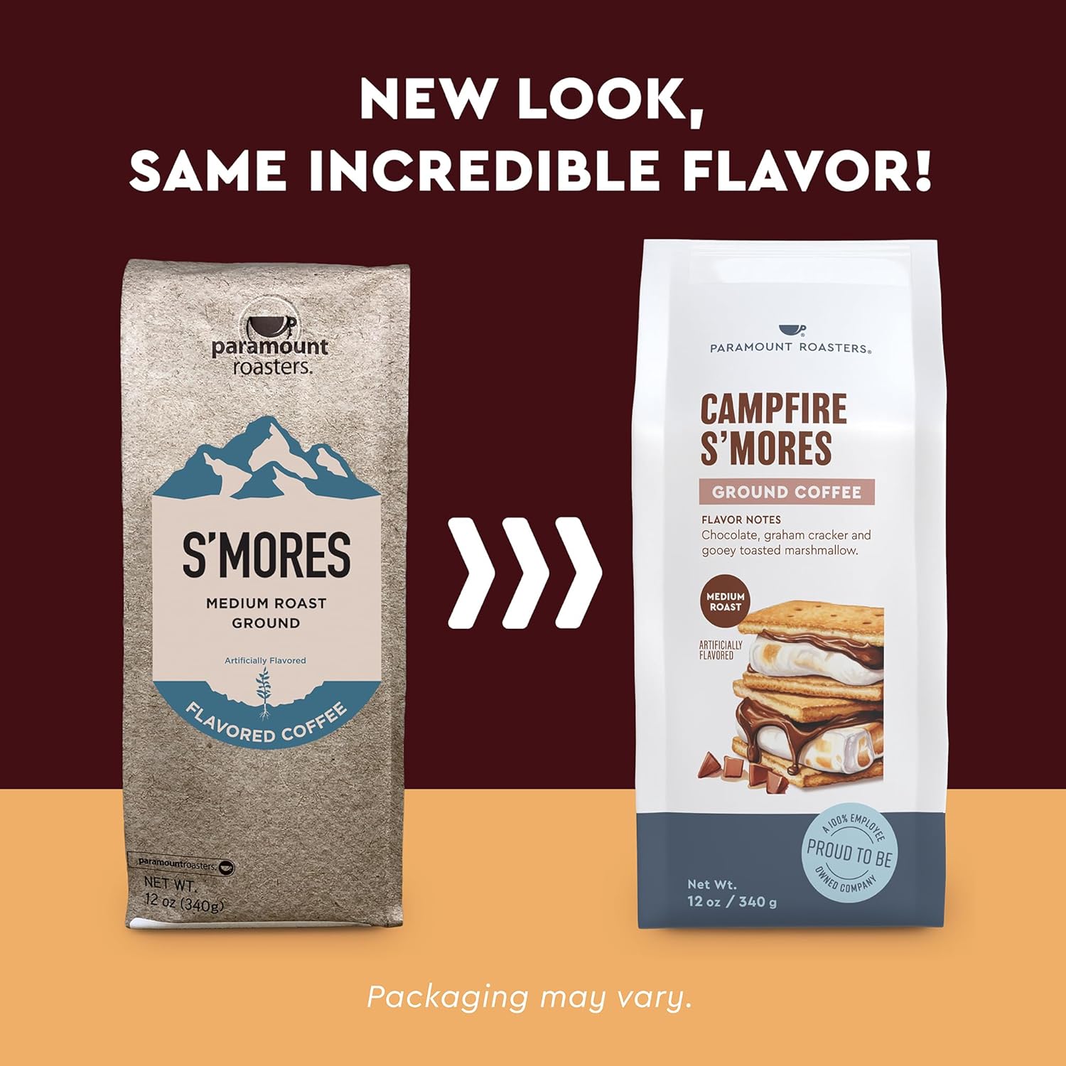 Paramount Roasters, S'Mores Flavored Ground Coffee, 1-12 ounce bag medium roast (Paramount Coffee Company)