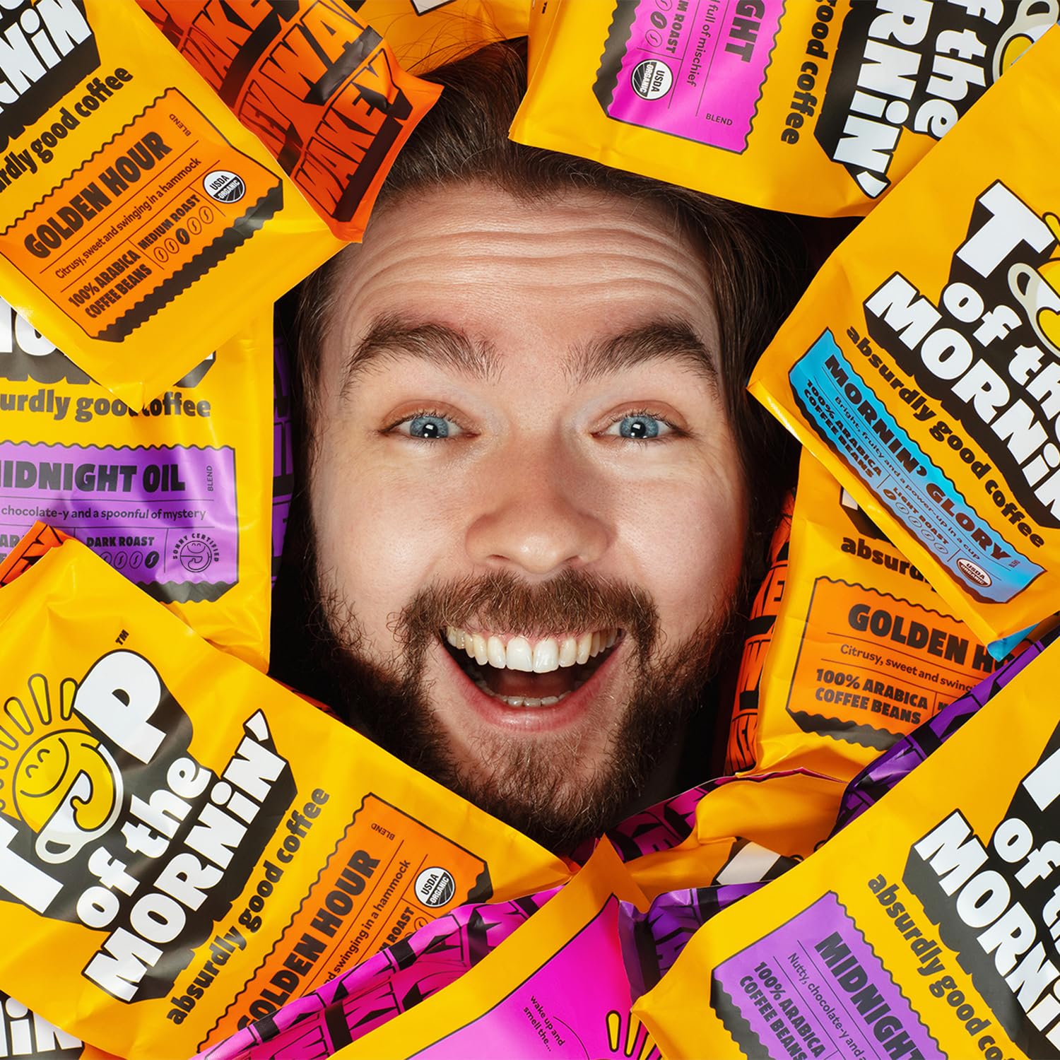 Top of the Mornin’ Ground Coffee by JackSepticEye, Ethically Sourced Organic Specialty Grade Coffee with hints of Berry and Citrus (12 Ounce, Mornin' Glory)