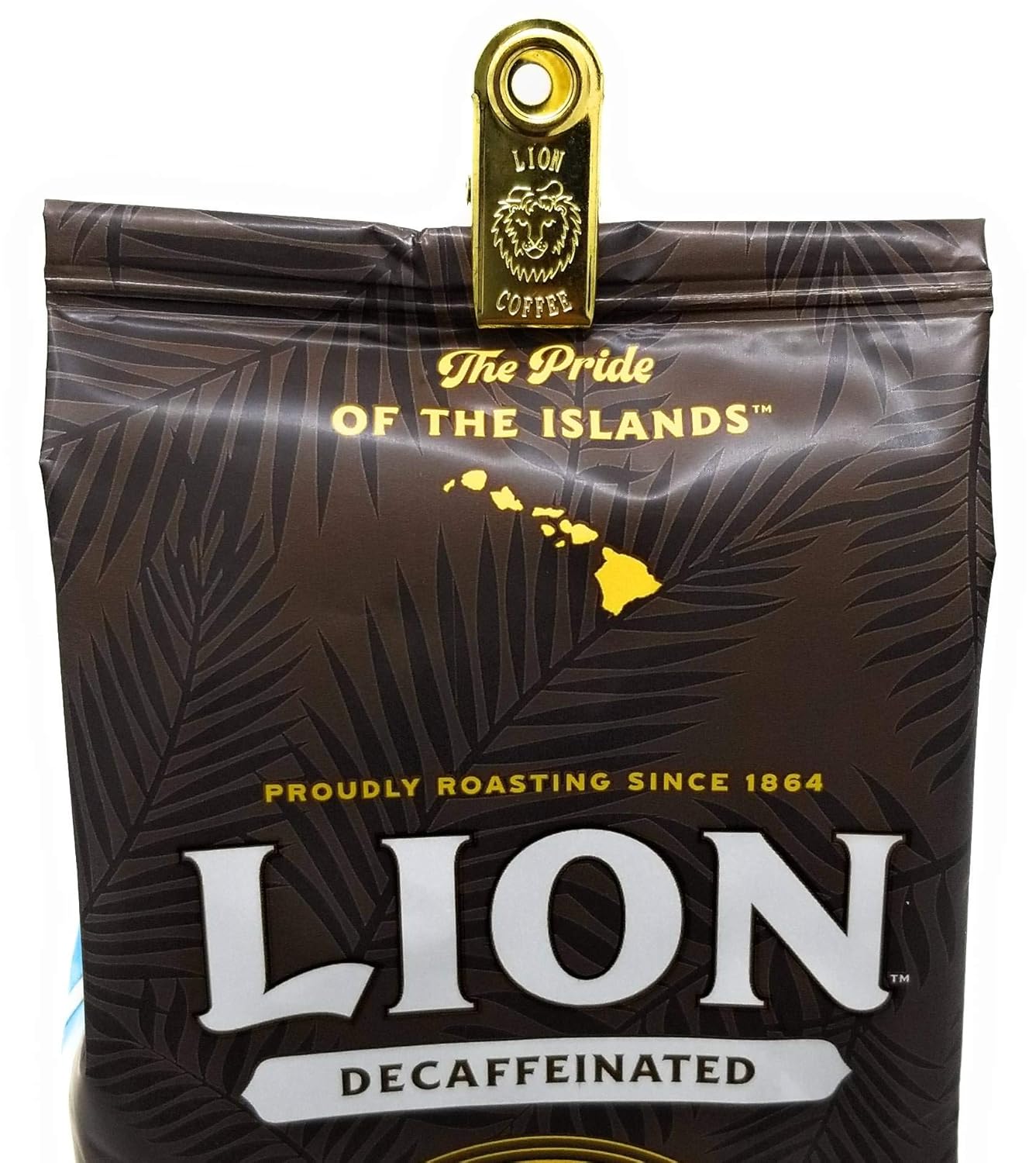 Lion Coffee, Swiss Water DECAF, Vanilla Macadamia Flavor, Light Roast, Ground, 10 Ounce Bag