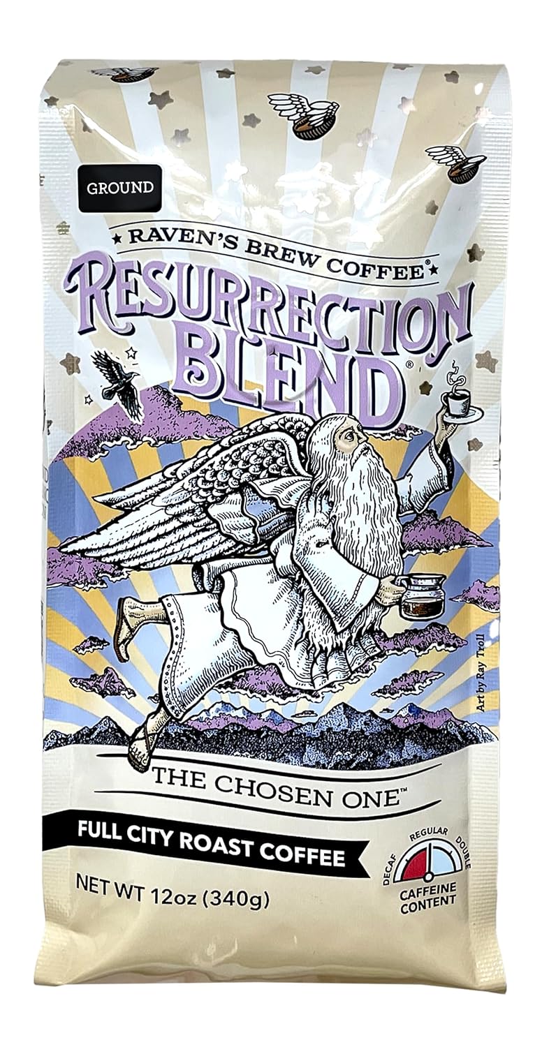 Raven's Brew Coffee Full Bodied Coffee Full City Roast Roast Ground - Resurrection Blend 12oz