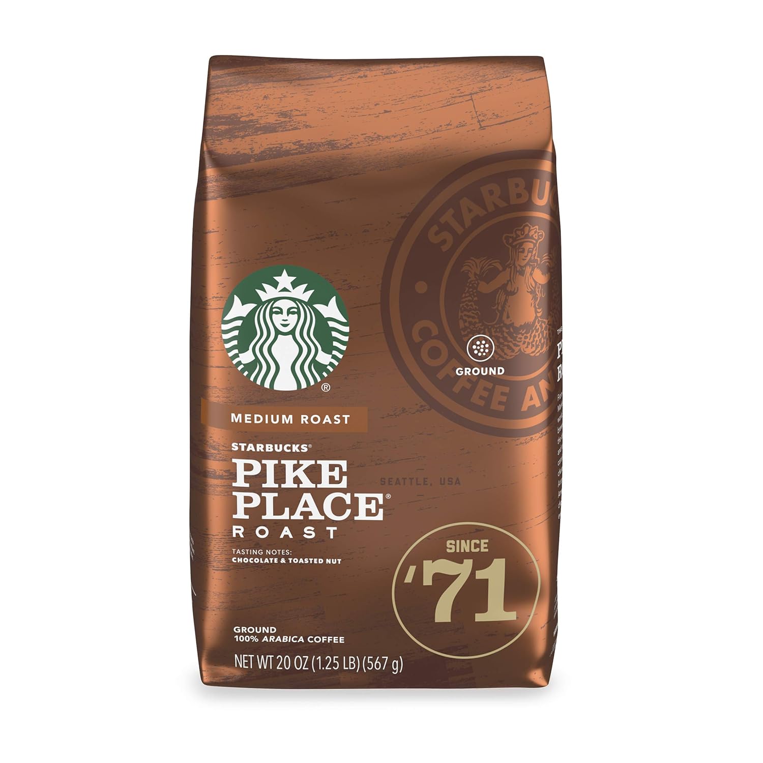 Starbucks Dark Roast Ground Coffee, Variety Pack, 3 bags (12 oz each)