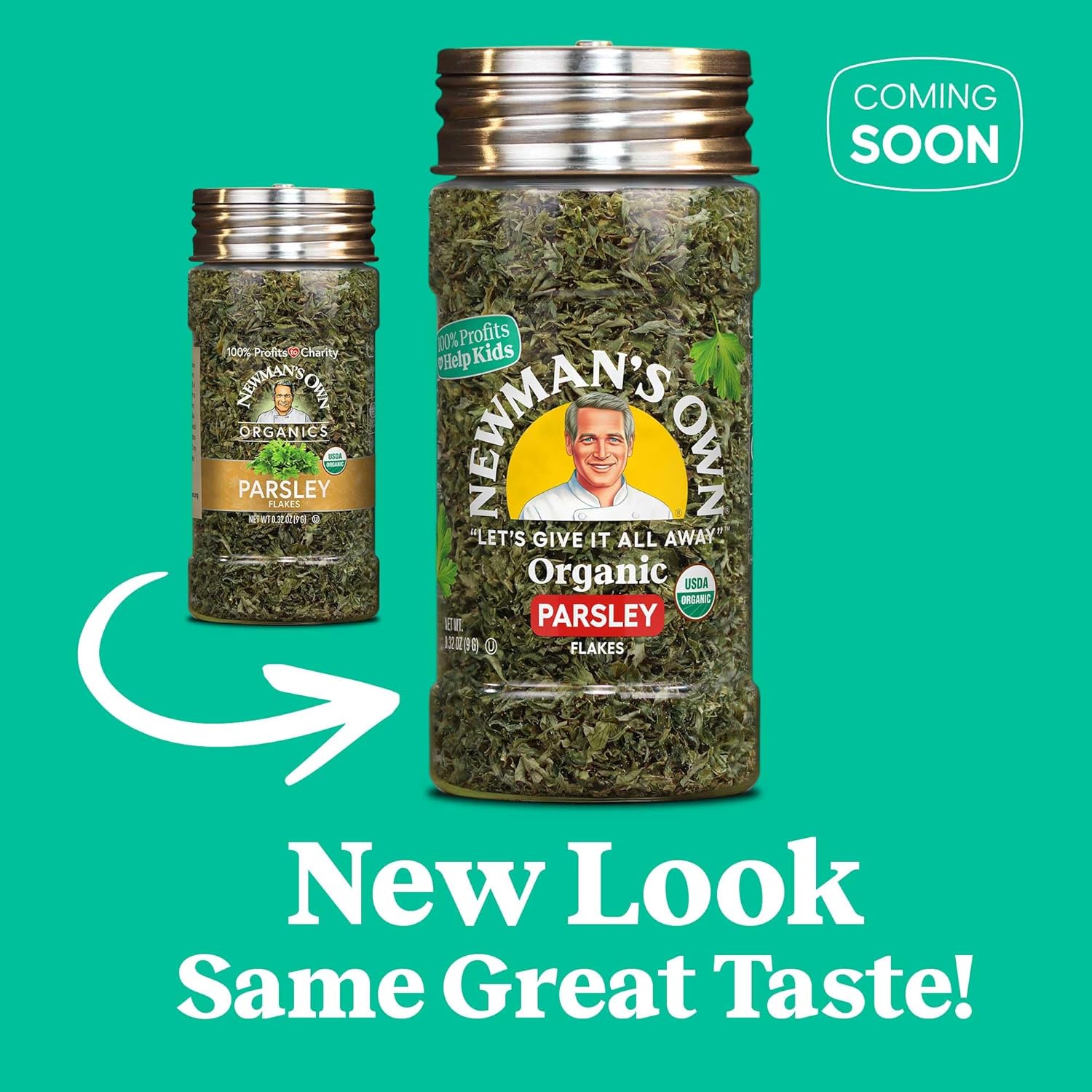 Newman's Own Organic Parsley Flakes; Great on Chicken, Salads, USDA Certified Organic, Non-GMO, Kosher, 0.32Oz. Bottle