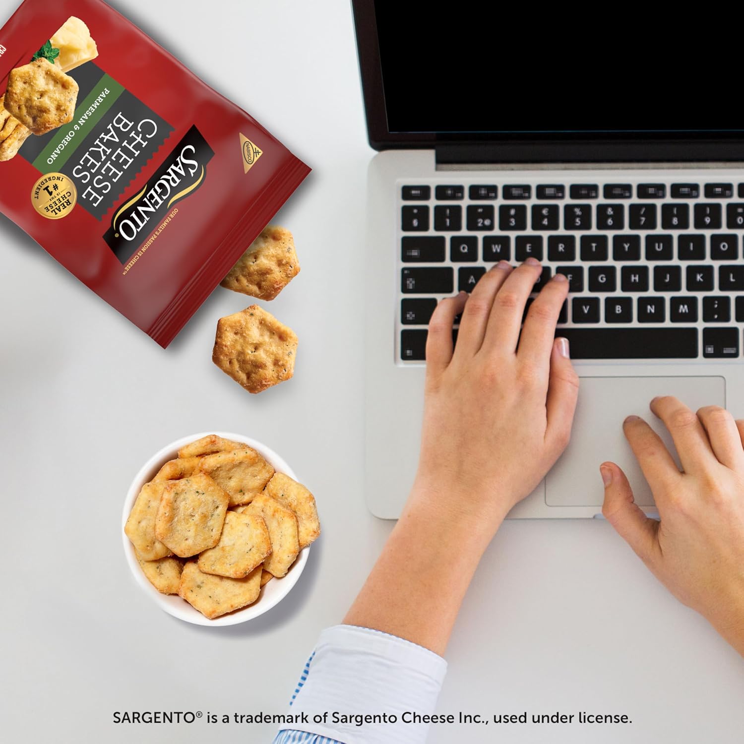 Sargento® Cheese Bakes Parmesan and Oregano Crackers, Cheese Crackers, 6-4.5 oz Bags