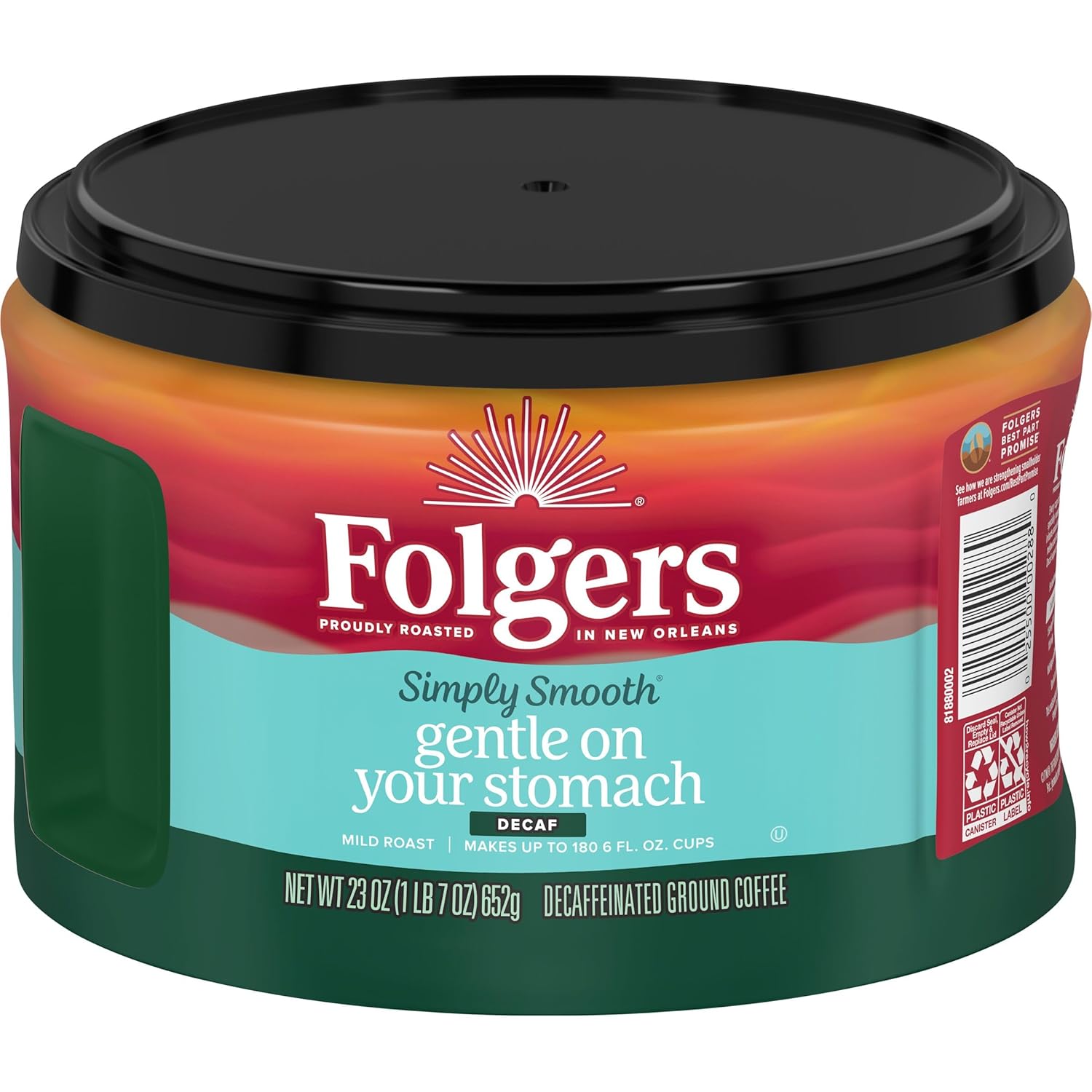 Folgers Simply Smooth Mild Roast Ground Coffee, 23 Ounces 9Pack fo 1)