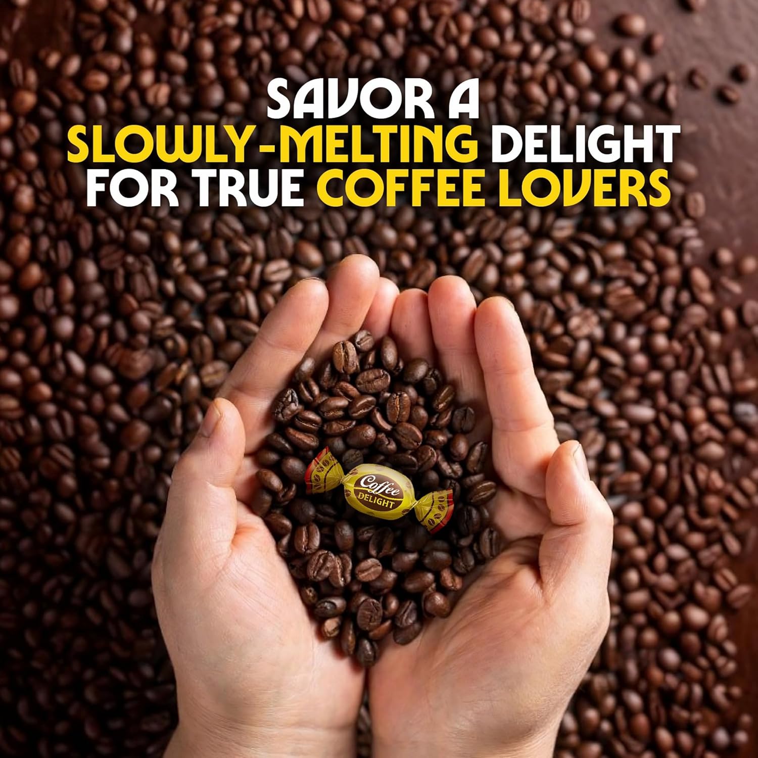 Colombina Coffee Delight Hard Candy, Gluten-Free Coffee-Flavored Candies Made w/Authentic Colombian Coffee, 1 Pack (100 Count)