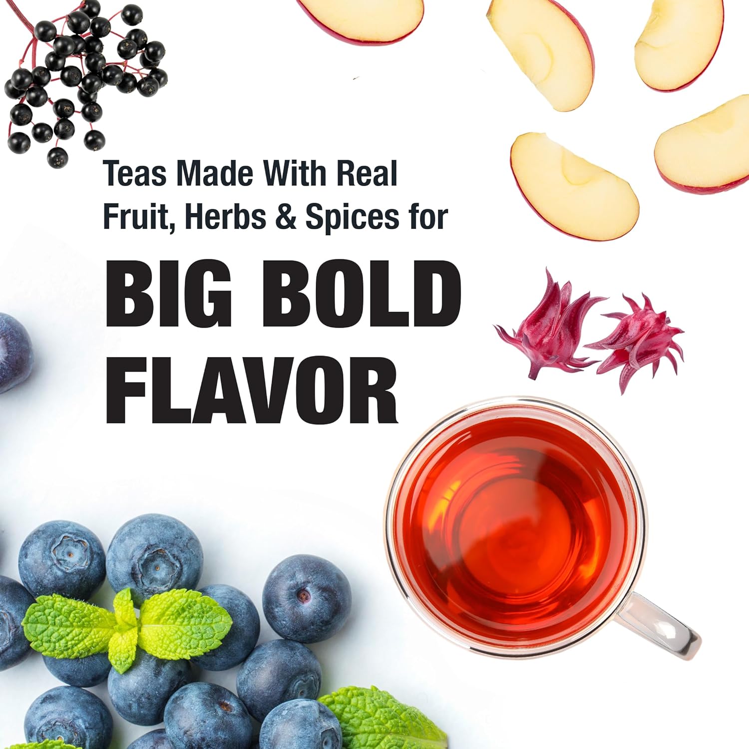 Tiesta Tea Blueberry Wild Child | Loose Leaf | Blueberry Hibiscus Herbal Tea | Premium Non-Caffeinated Blend | Make Hot or Iced | Brews Up to 50 Cups | 5.5 Ounce Refillable Tin