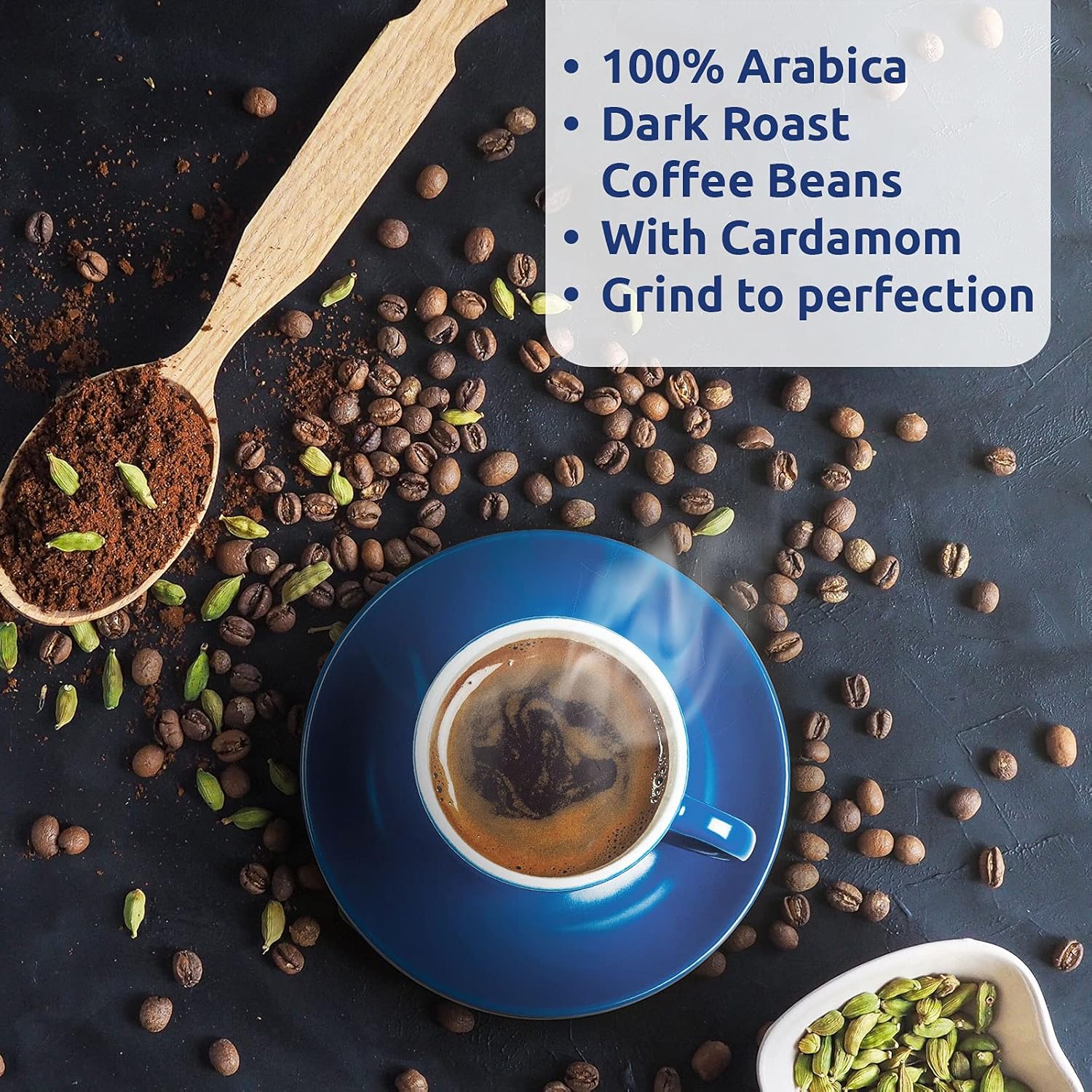 Najjar Selection Cafe Coffee with Ground Cardamom, (2 Pack, Total of 400g)
