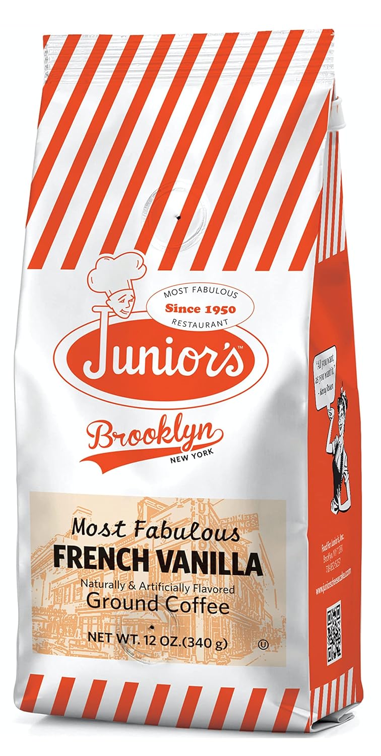 Junior's Most Fabulous Ground Coffee, 12 oz (French Vanilla, 1 bag)
