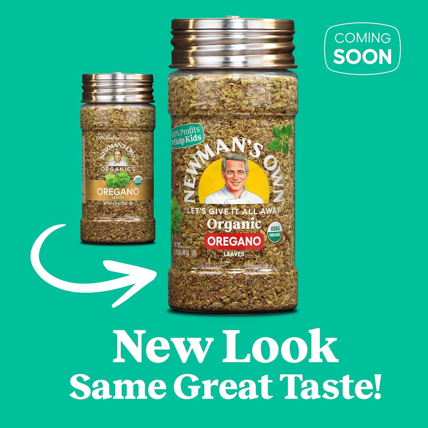 Newman's Own Organic Oregano Leaves; Great on Pasta, Dressings, and Marinades, USDA Certified Organic; Non-GMO; Kosher; 1.75Oz. Bottle