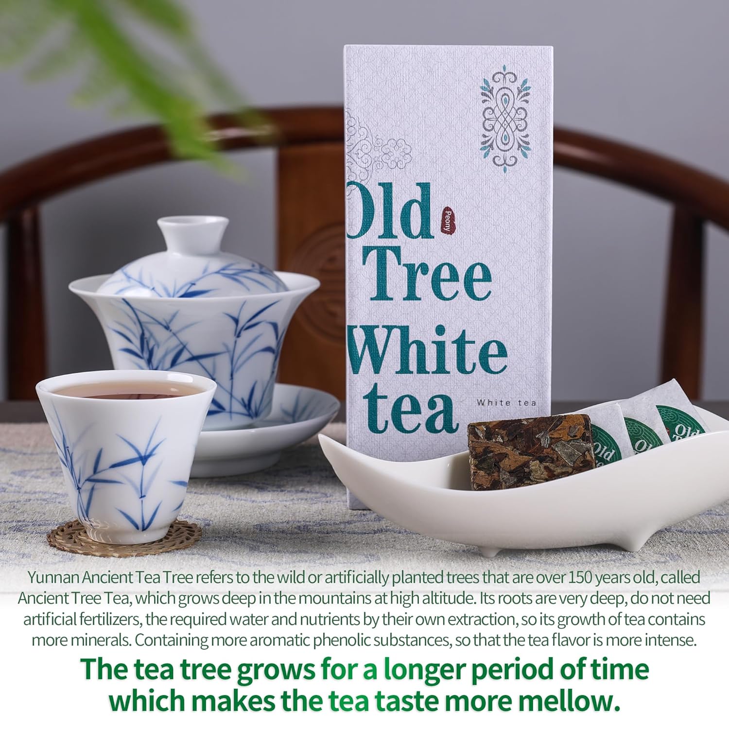China Yunnan Old Tree White Tea, Premium Organic White Tea, Chinese Tea Gift 12 * 5g