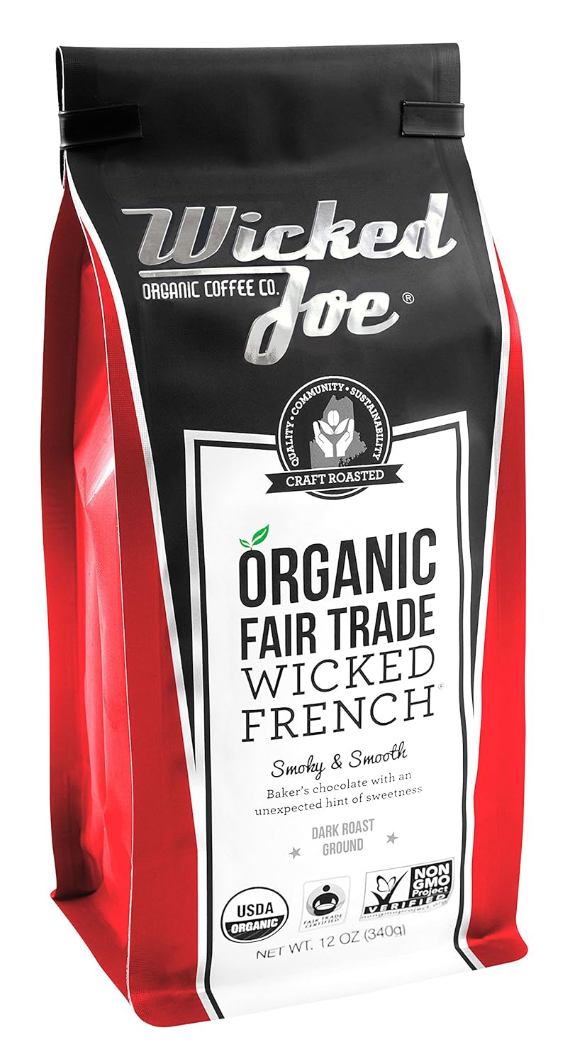 Wicked Joe Coffee Wicked French Ground, 12 oz, Red