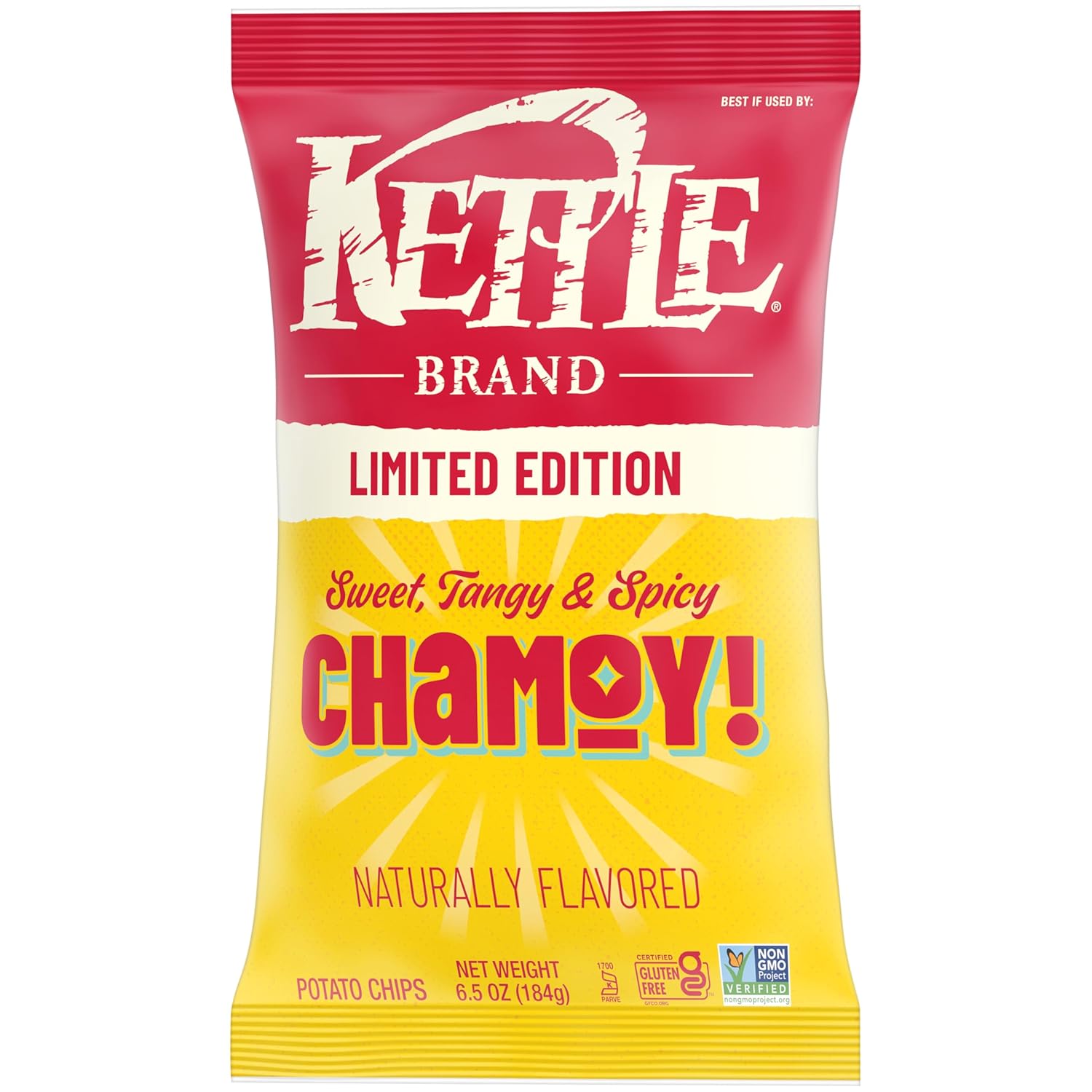 Kettle Brand Limited Edition Chamoy Flavored Potato Chips, 6.5 Oz Bag
