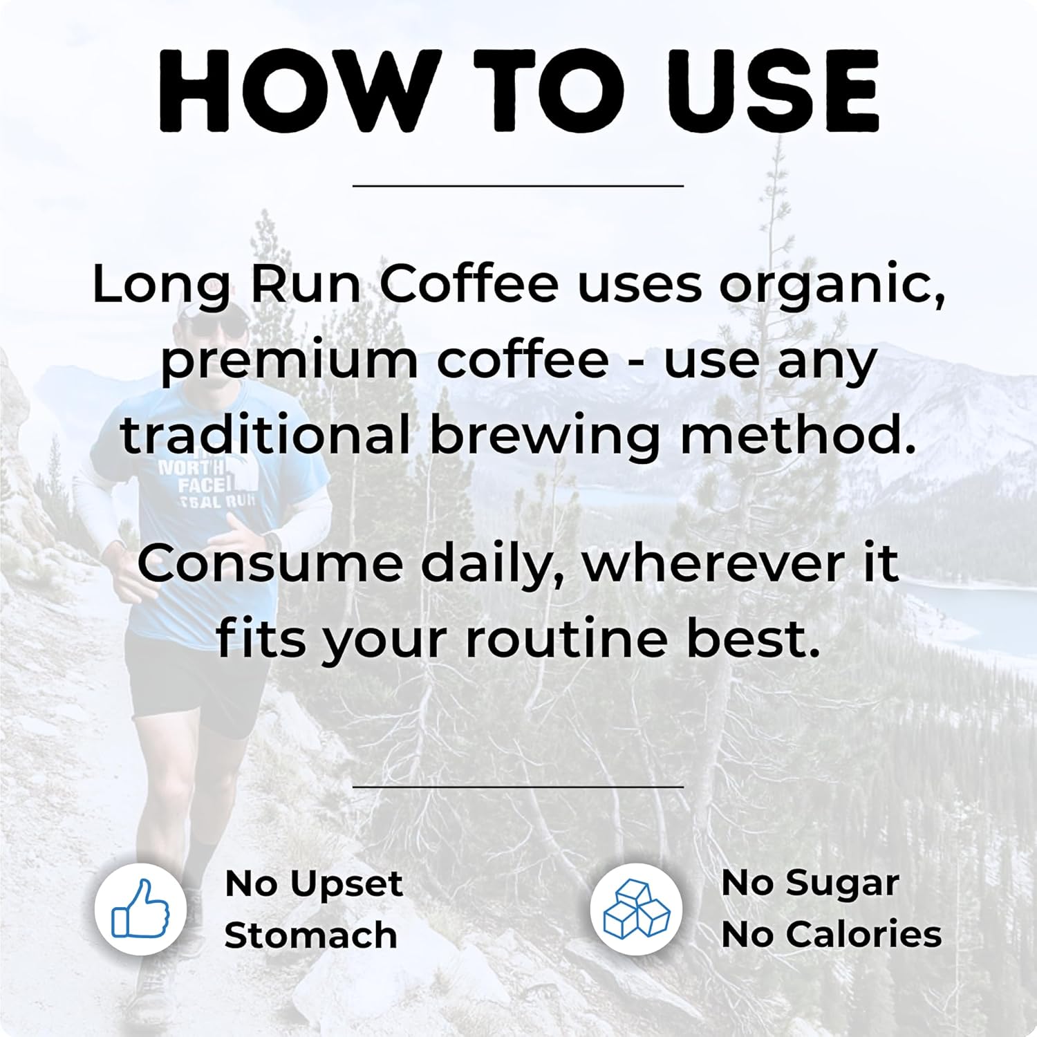 Long Run Coffee – Hydrating Coffee with Electrolytes – All Natrual Energy + Hydration + Recovery for Athletes – Stomach Friendly Electrolyte Coffee for Runners (1 lb, Medium-Dark Roast)