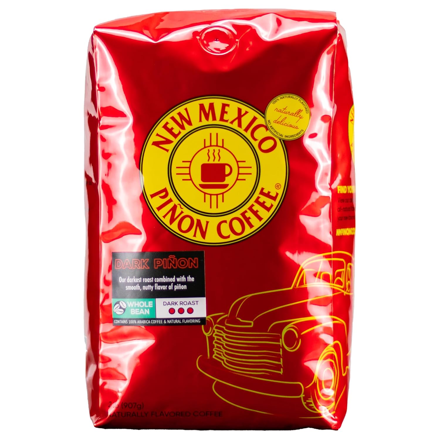 New Mexico Piñon Coffee Naturally Flavored Coffee (Dark Piñon Whole Bean, 2 pound)
