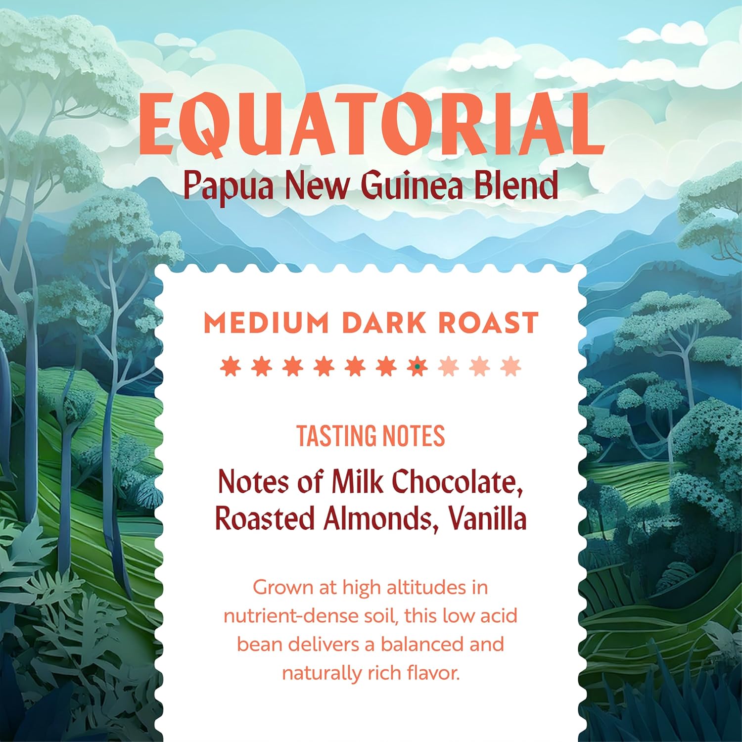 Clean Coffee Co. - Low Acid Medium-Dark Roast, Tested for Molds and Toxins, Papua New Guinea Blend, Notes of Milk Chocolate and Roasted Almonds (Ground, 12 oz Bag)