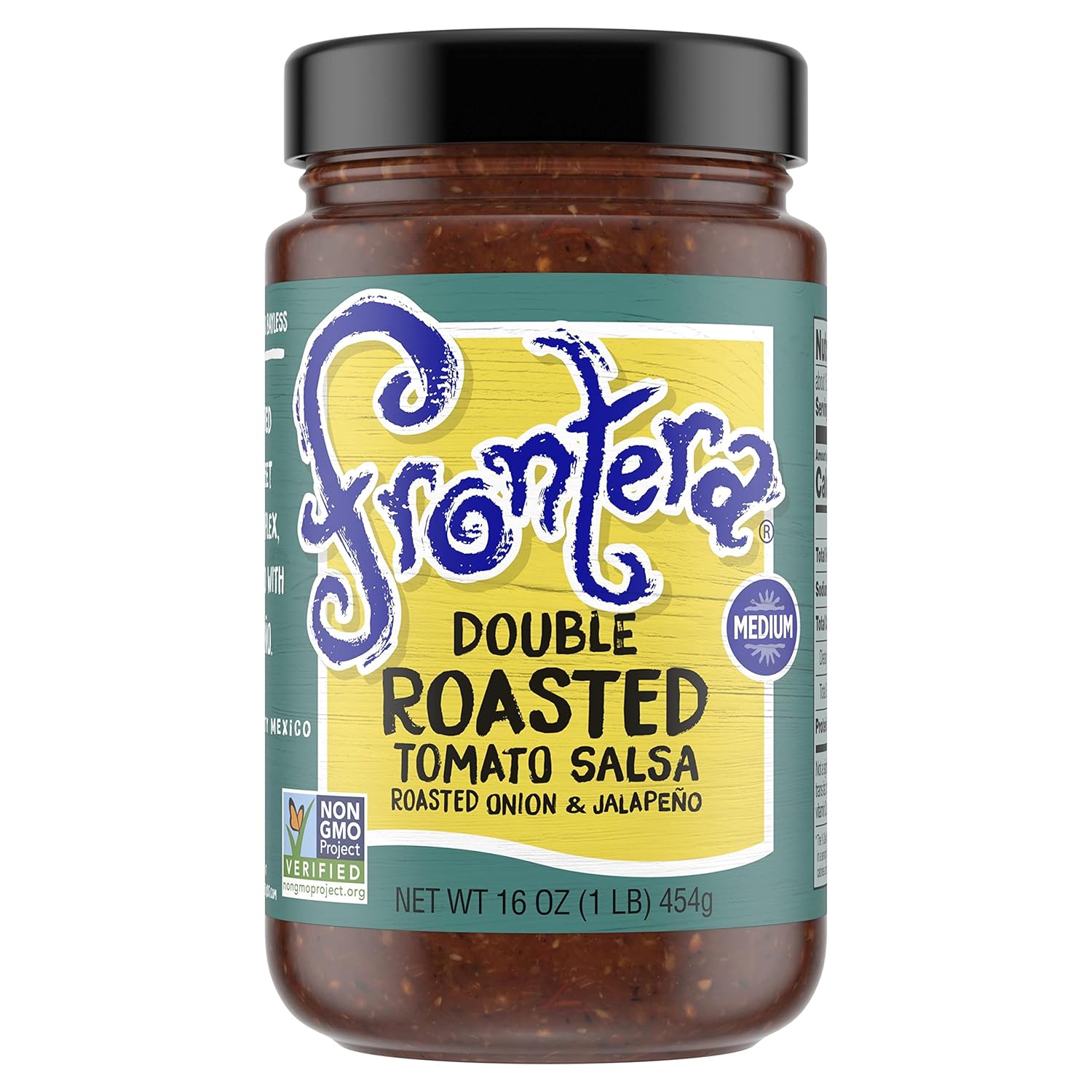 Frontera Gourmet Mexican Double Roasted Tomato Salsa, Medium, Keto Friendly, 16 oz