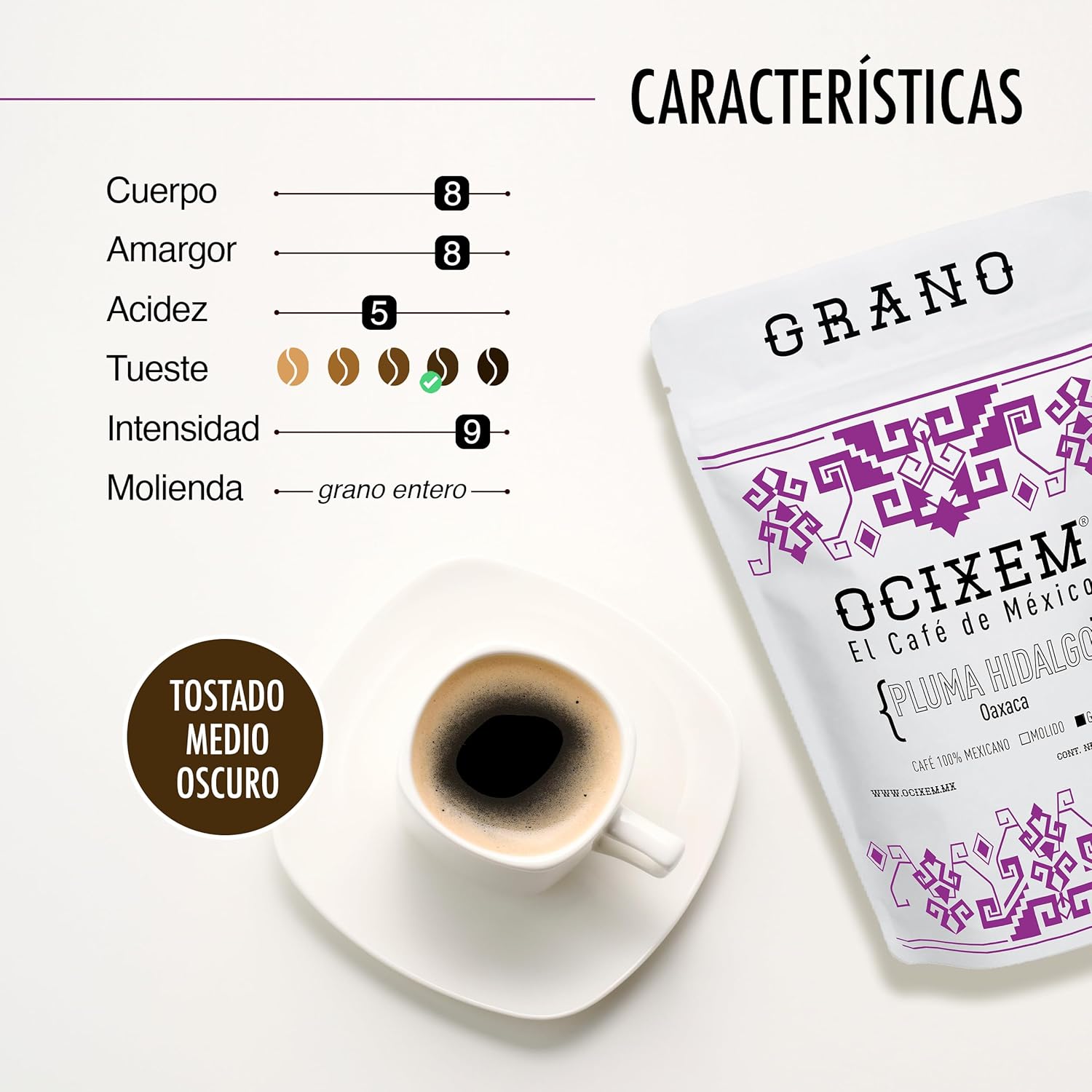 Café en Grano Pluma Hidalgo, Oaxaca, 454 gramos