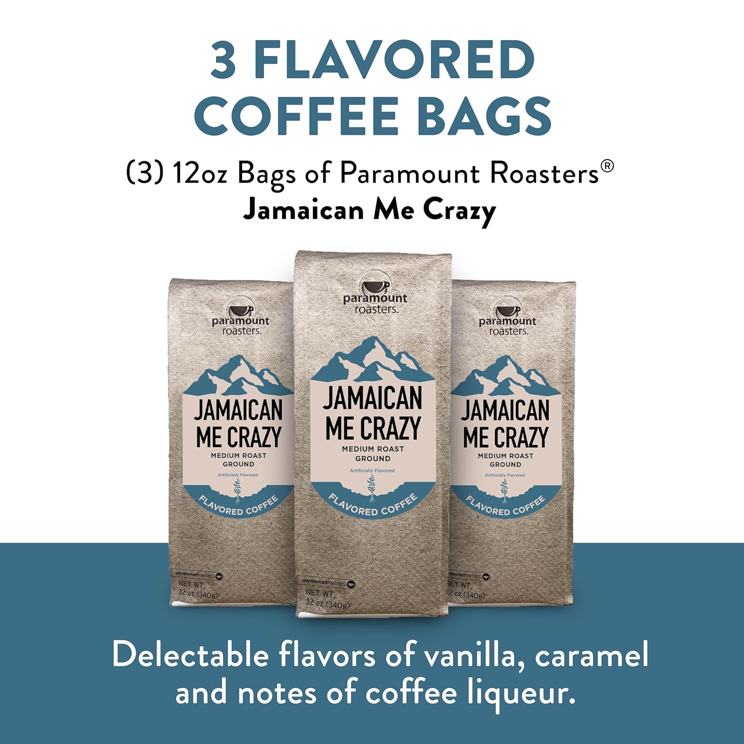 Paramount Roasters Jamaican Me Crazy Ground Coffee, 12 oz, Pack of 3