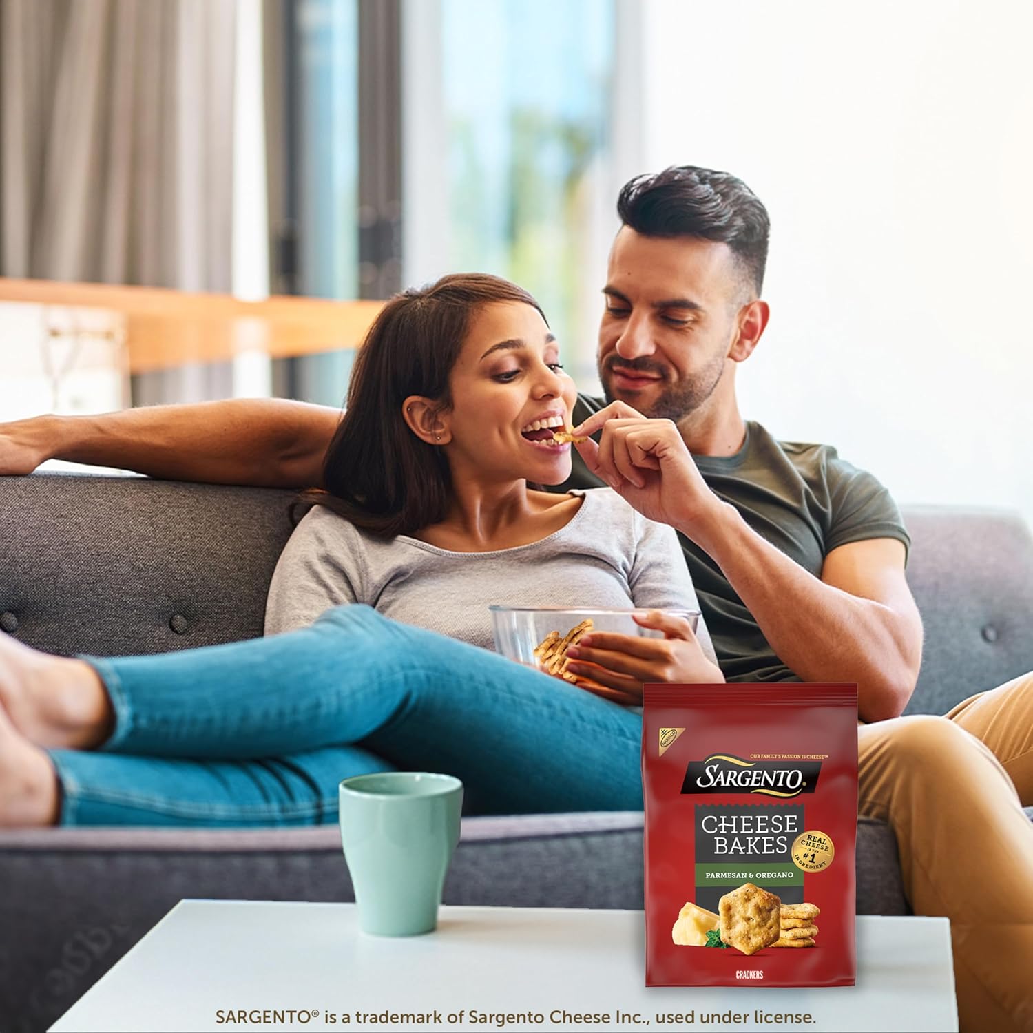 Sargento® Cheese Bakes Parmesan and Oregano Crackers, Cheese Crackers, 6-4.5 oz Bags
