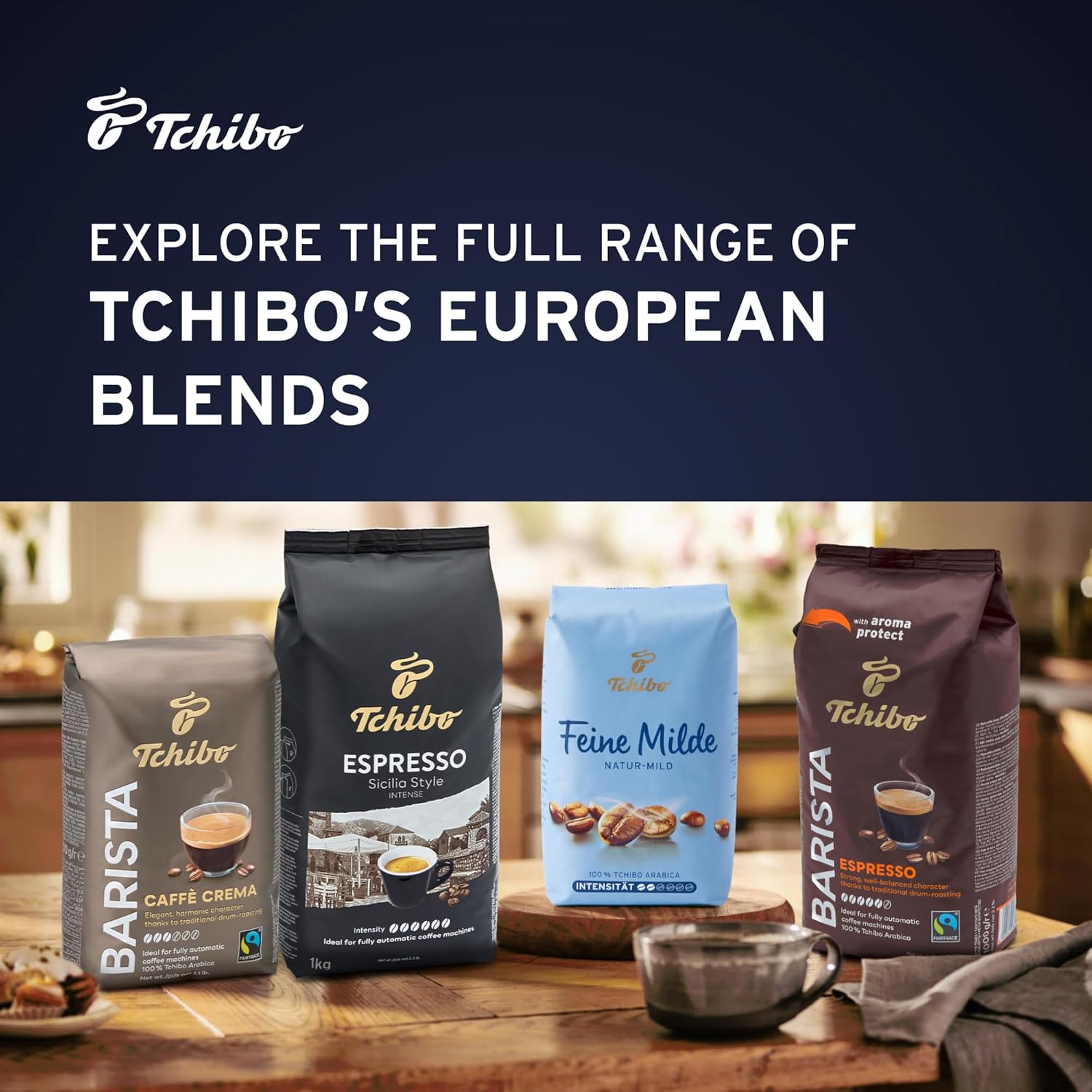Tchibo Gold Selection Ground Coffee 8.8oz/250g each (Pack of 2)