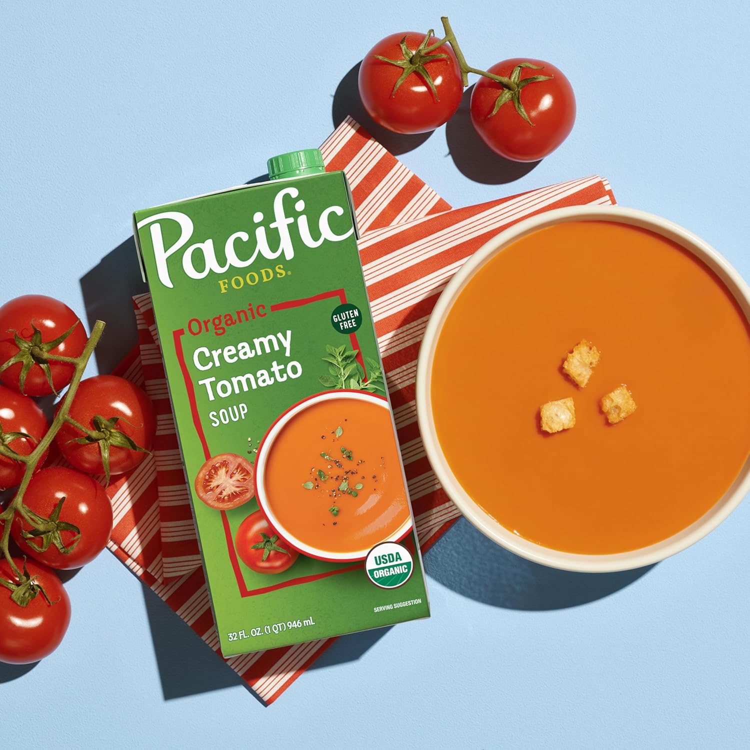Pacific Foods Organic Creamy Tomato Soup, 32 fl oz Carton