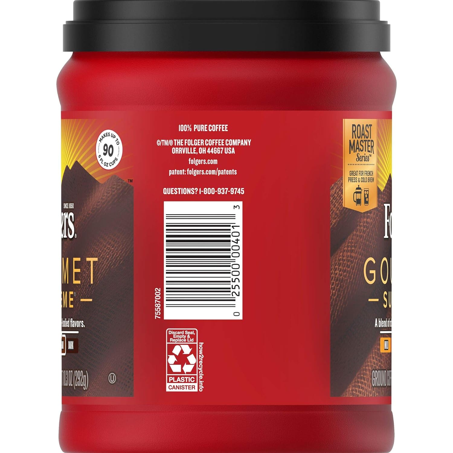 Folgers Gourmet Supreme Medium Dark Roast Ground Coffee, 10.3 Ounces