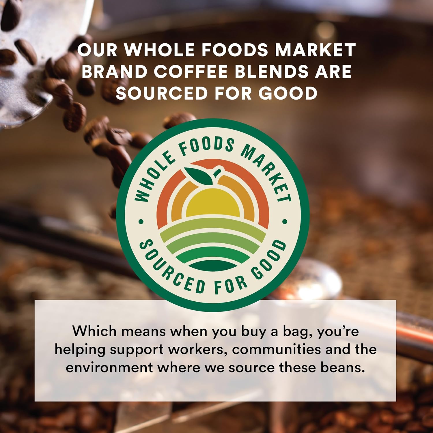 Whole Foods Market, Extra Dark Roast Ground Coffee, Full & Intense, Bold & Smoky, 12 Ounce