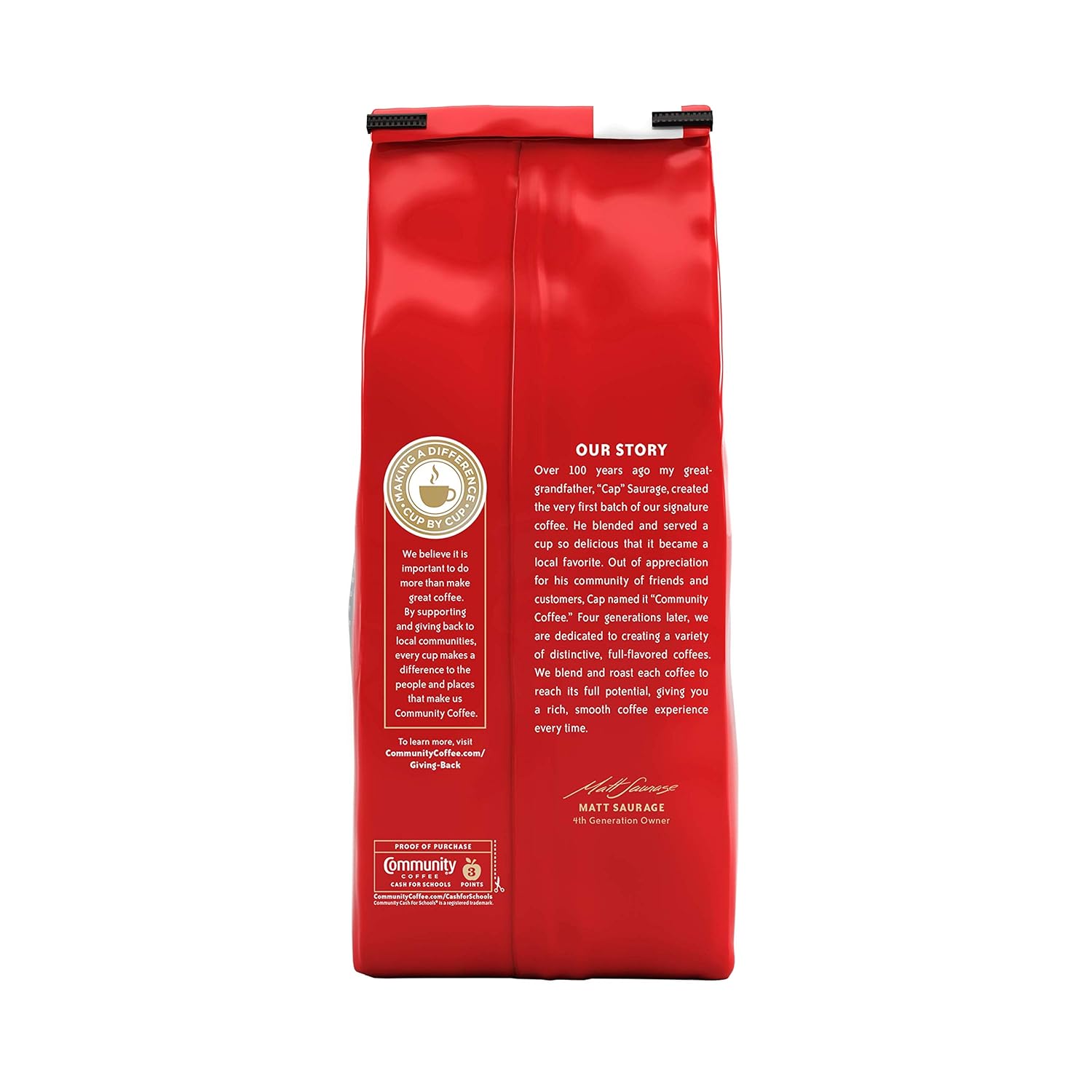 Community Coffee Breakfast Blend Medium Roast Premium Ground 32 Oz Bag, Medium Full Body Smooth Bright Taste, 100% Select Arabica Coffee Beans