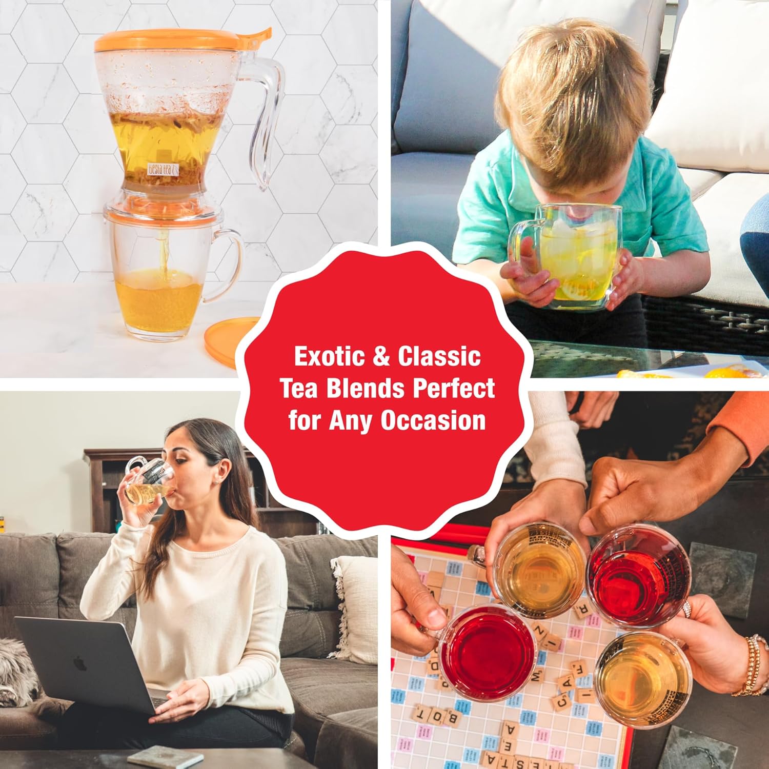 Tiesta Tea - Ultimate Live Kit | Loose Leaf | Tea Starter Kit with High to Non-Caffeinated Blends | Hot & Iced Brews | Includes Black, Green, Herbal Sample Bags and 16oz Bottom Dispensing Infuser