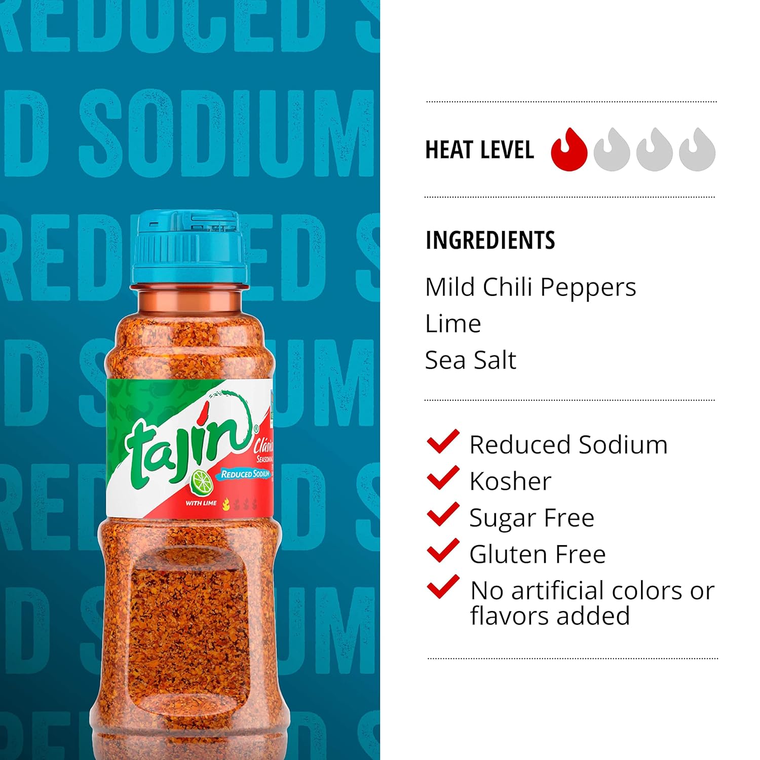 Tajín Clásico Reduced Sodium Seasoning 5 oz (Pack of 1)