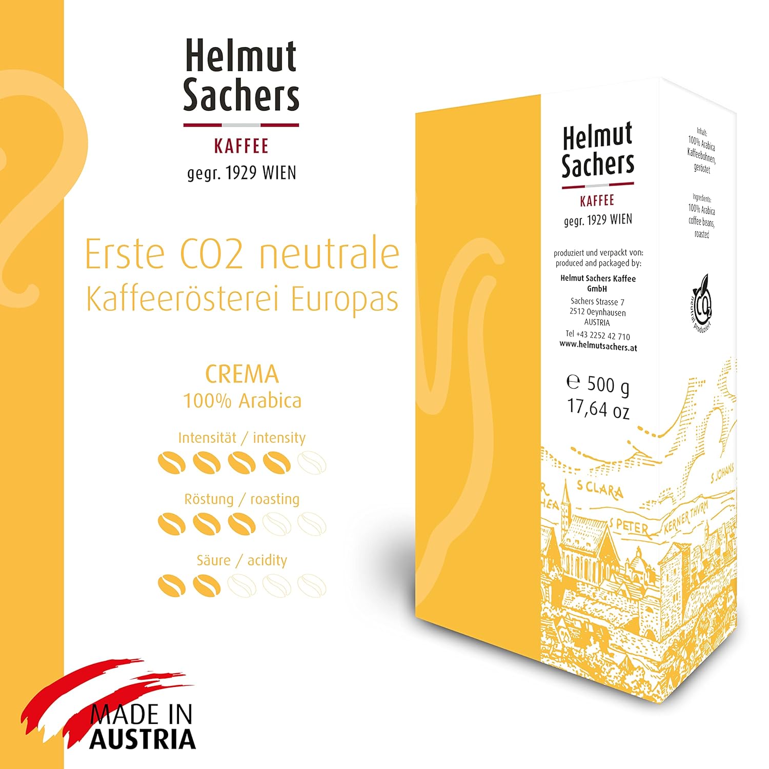 Helmut Sachers Ground Coffee, 500g (500g, Crema)
