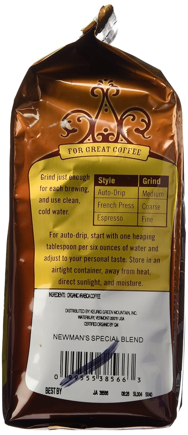 Newman's Own Organic Special Blend Ground Coffee, 10-Ounce Bags (Pack of 3)
