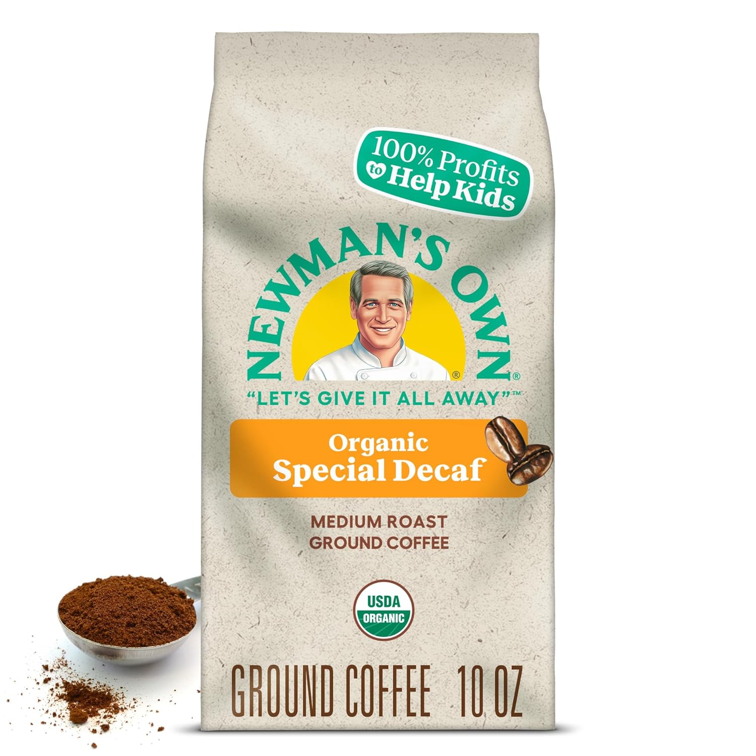 Newman's Own Organics Breakfast Blend, Ground Coffee, Fair Trade Certified, Medium Roast, Bagged 10oz