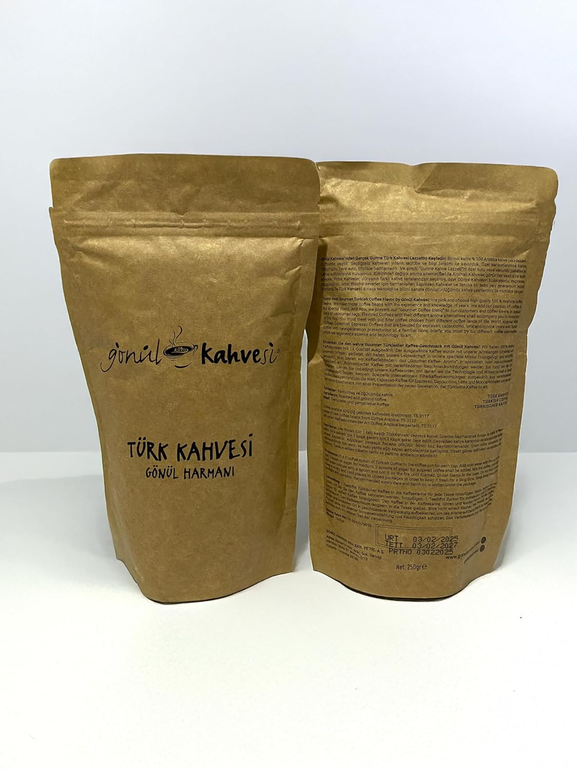 Heart Blend Ground Coffee, 100% Arabica Beans Turkish Coffee, Roasted and Ground, Rich Aroma, Fresh, Medium to Heavy-bodied, Original Taste Since 2002 (8.8 OZ / 250 Gr)