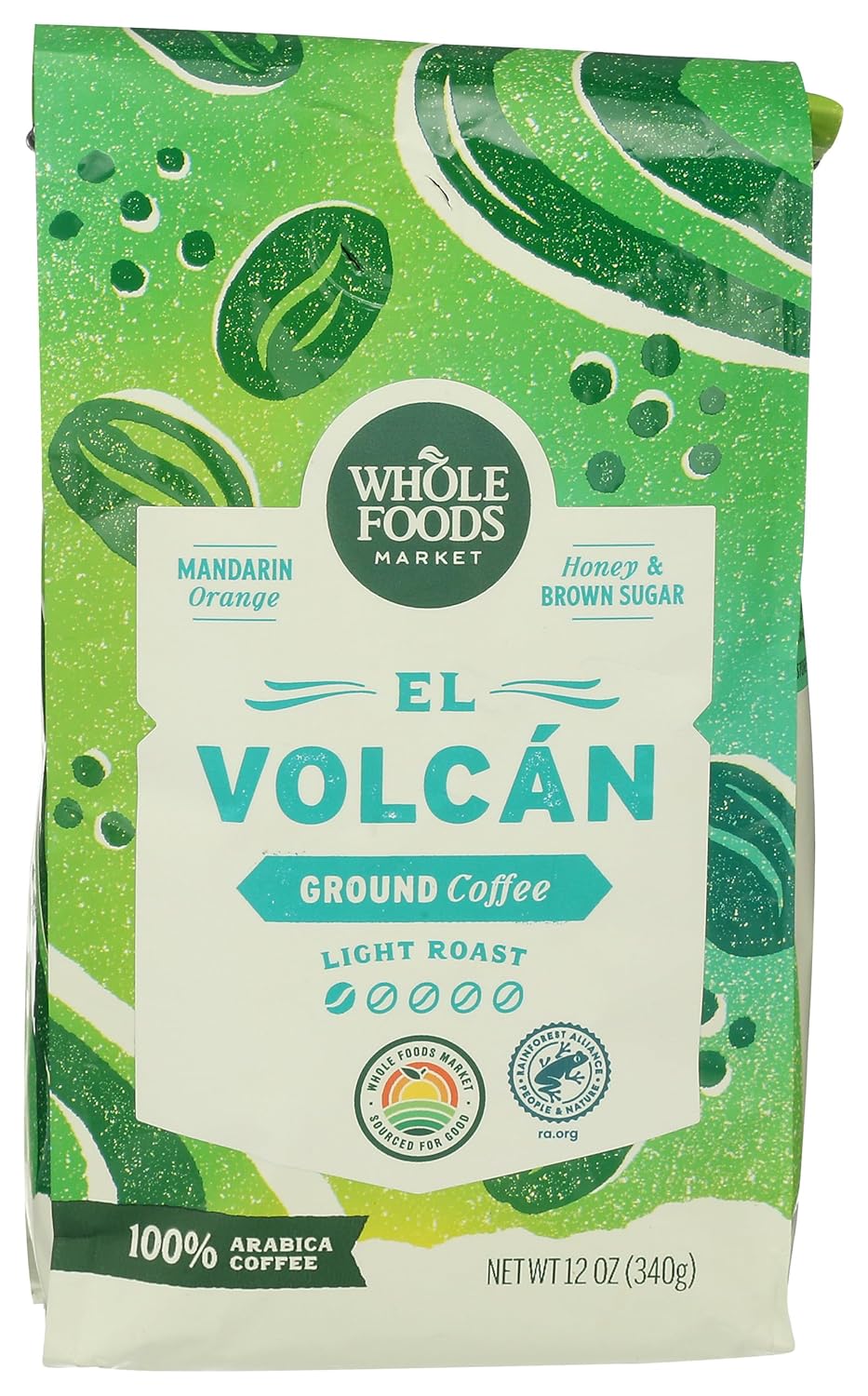 Whole Foods Market, El Volcan Light Roast Ground Coffee, 12 Ounce