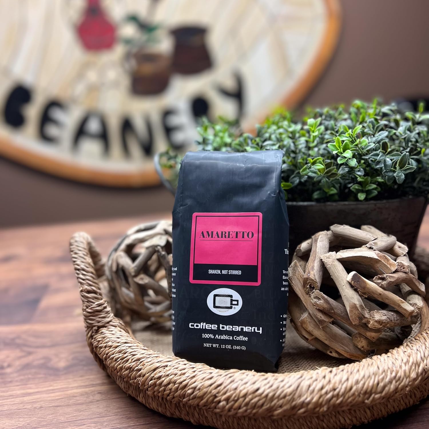 Amaretto Flavored Coffee, Specialty Arabica Coffee, Medium Roast, 12 ounce, Automatic Drip (Ground)