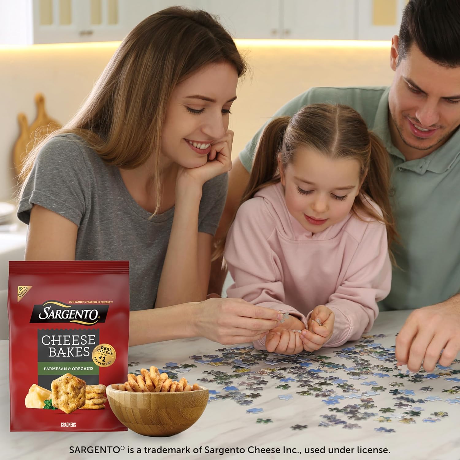 Sargento® Cheese Bakes Parmesan and Oregano Crackers, Cheese Crackers, 6-4.5 oz Bags
