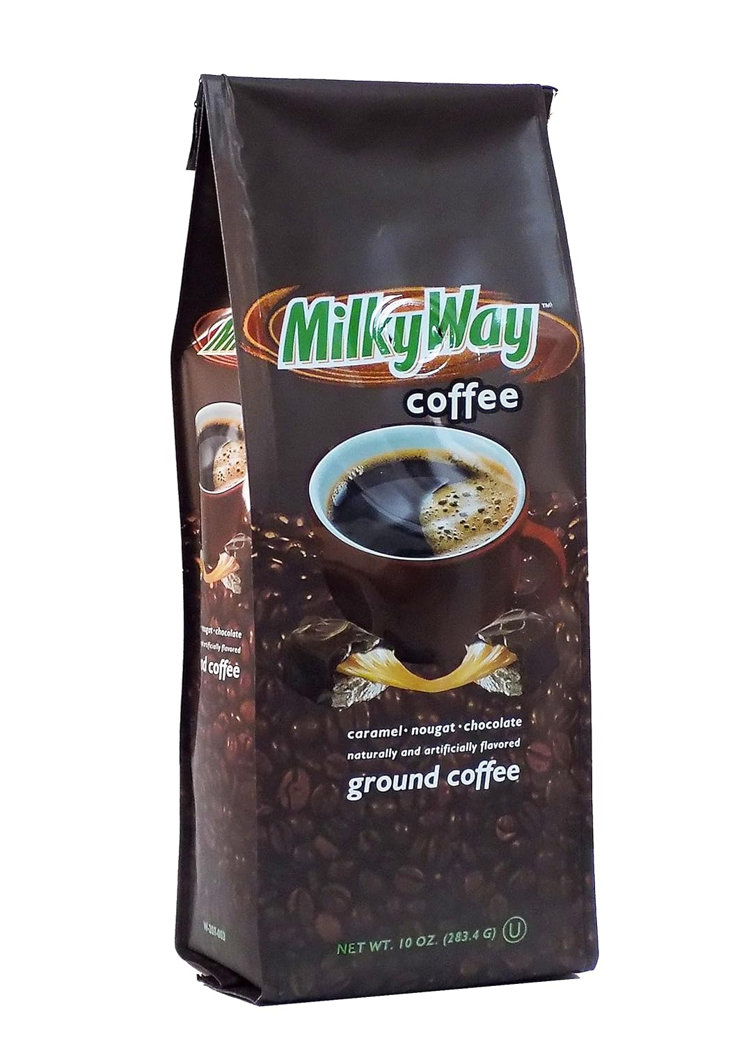 Ground Coffee, Medium Roast, Caramel Peanut Nougat Chocolate Snickers Flavored 10oz Bag