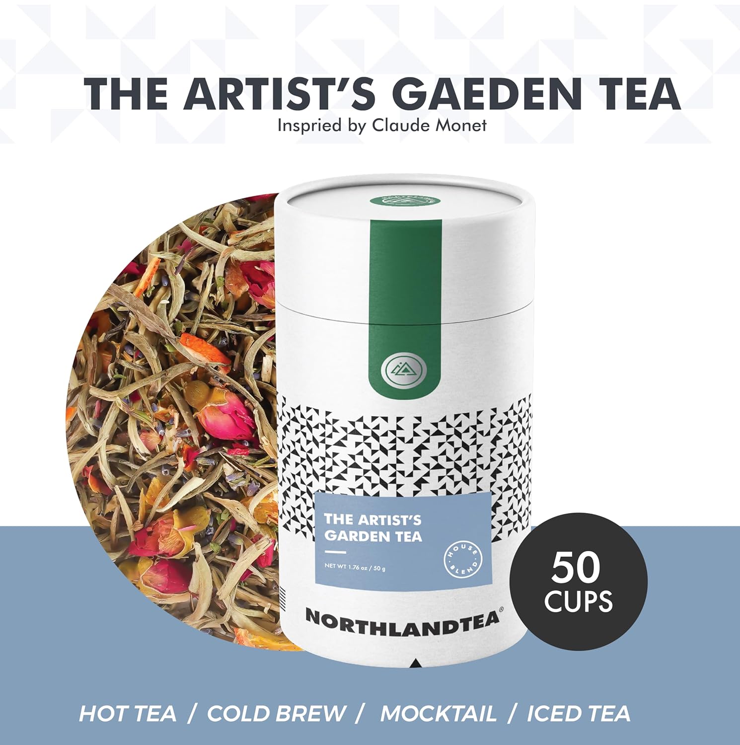 The Artist's Garden Tea 1.76OZ (Inspired by Claude Monet) - House Blend - Loose Leaf - HOT & ICED TEA/COLD BREW/MOCKTAIL and etc. - Northlandtea