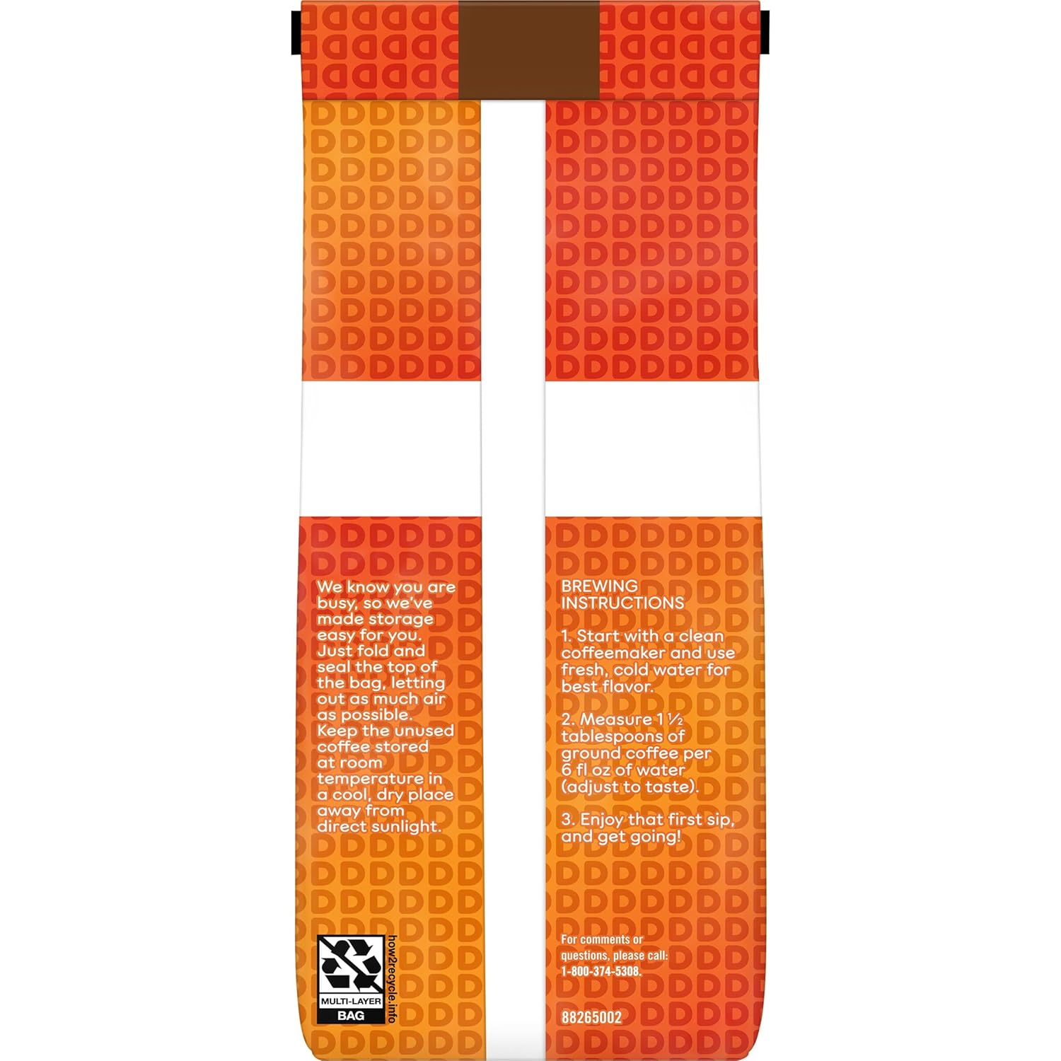 Dunkin' Original Blend Medium Roast Ground Coffee, 12 Ounce (Pack of 2)
