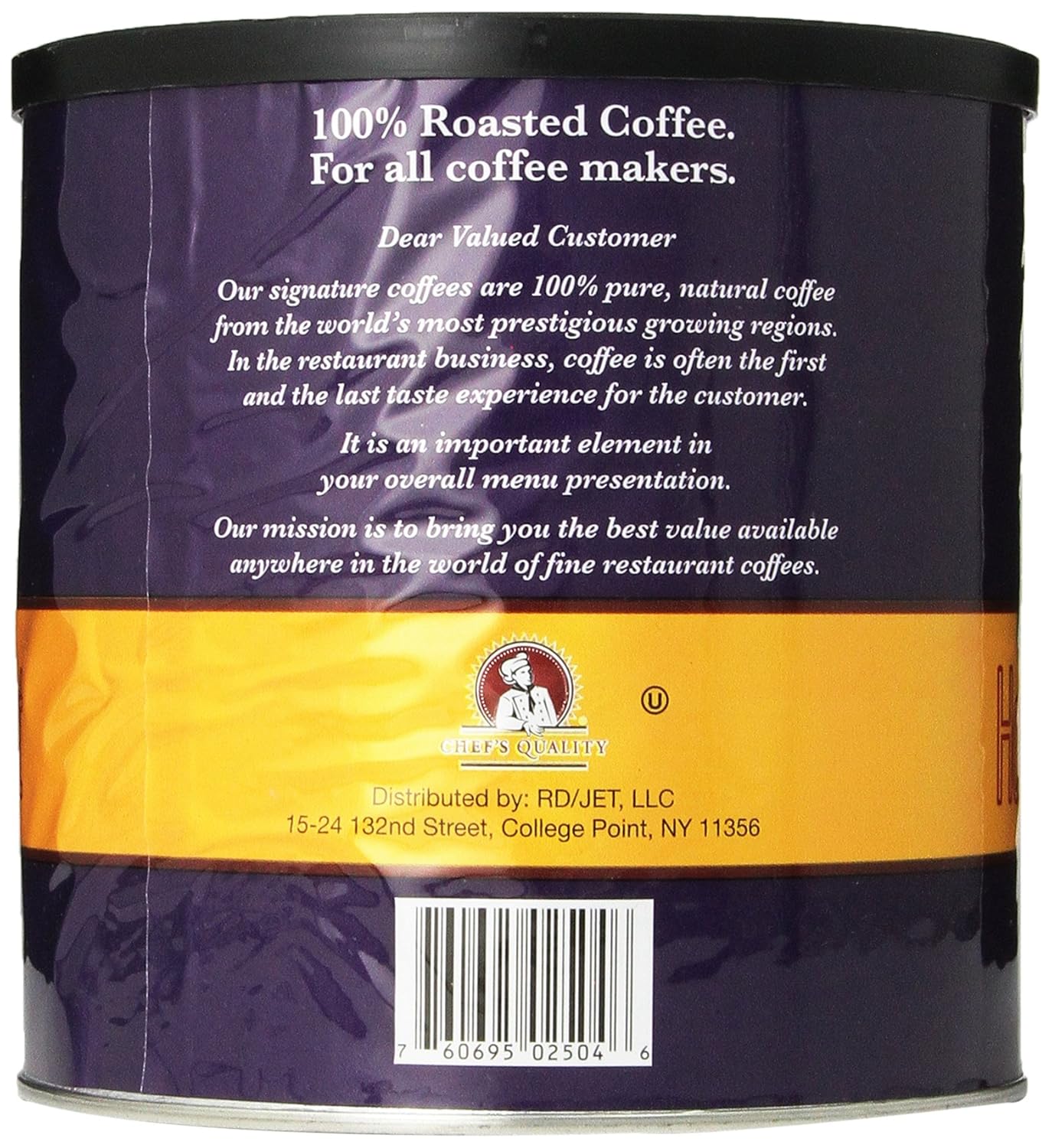 Chef's Quality Hotel and Restaurant Blend Ground Coffee, 34.5 Ounce