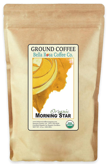Organic Morning Star, 12 oz. Fresh Ground Coffee, Medium Roast, 1 bag