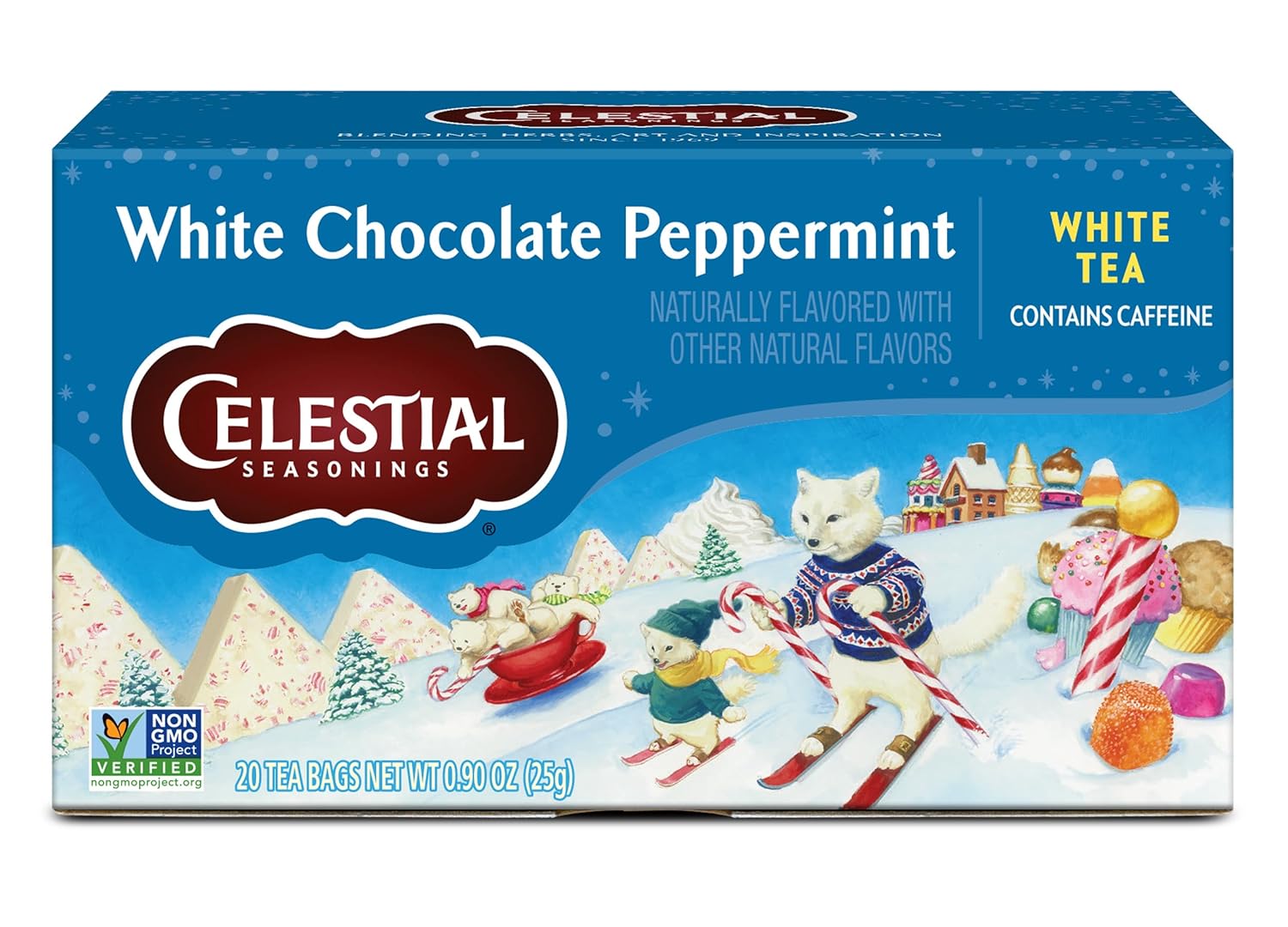 Celestial Seasonings White Chocolate Peppermint White Tea Bags, 20 Tea Bags