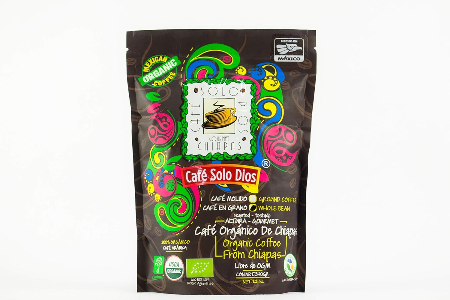 Café Solo Dios Organic Medium Roast Ground Coffee - 1.1 LB
