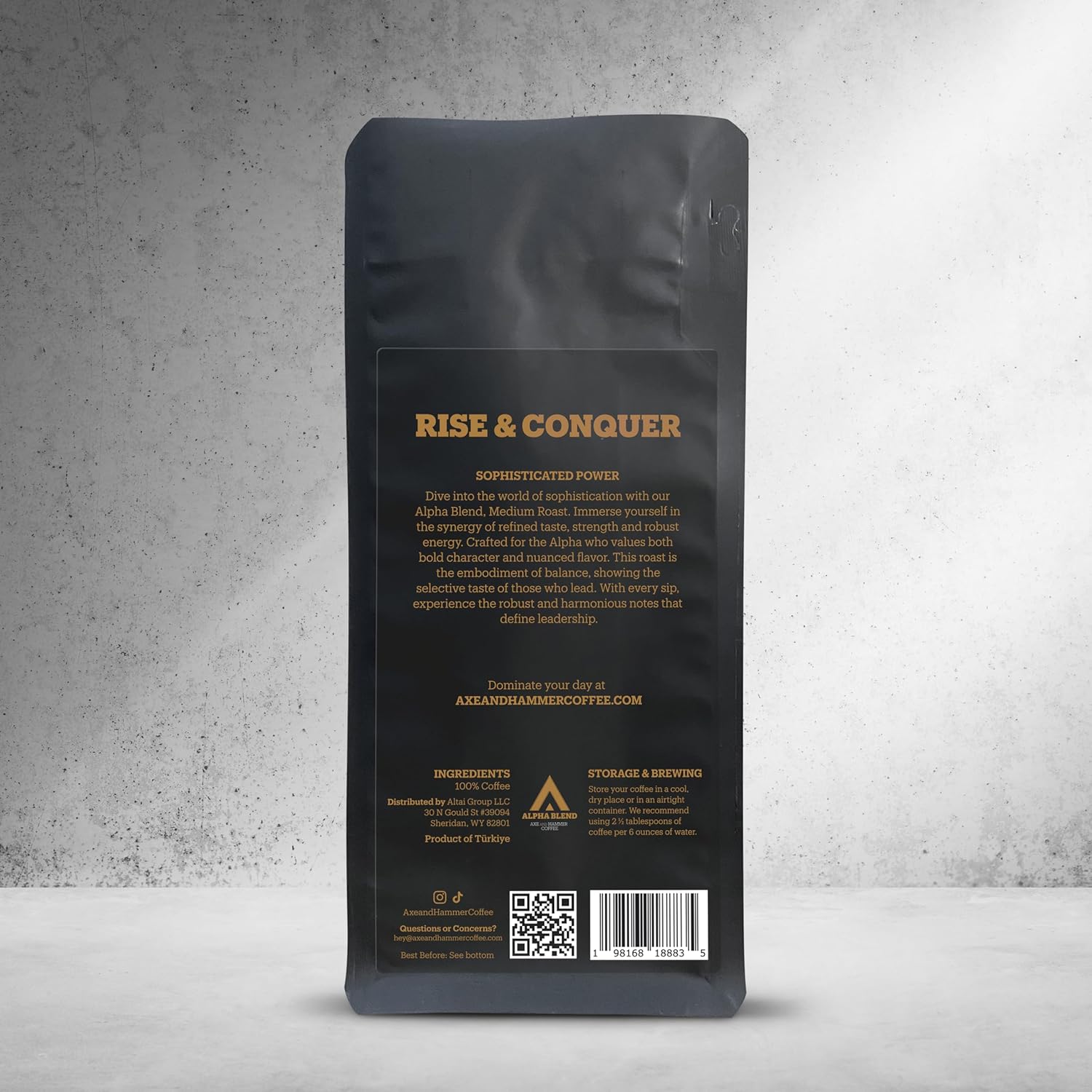 Axe and Hammer Coffee Alpha Blend, Medium Roast Ground, Premium & Intense Coffee Blend, 12 oz