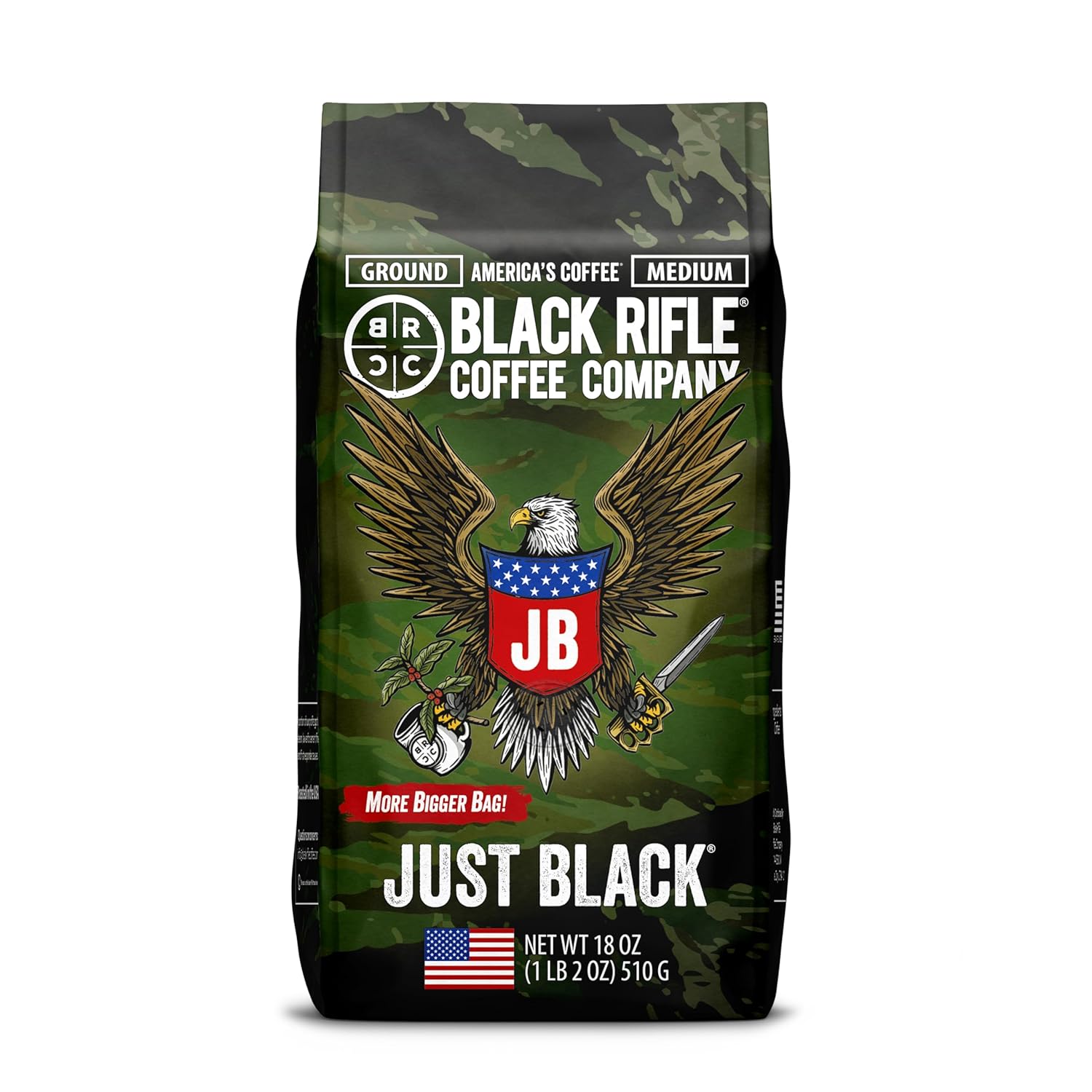 Black Rifle Coffee Company, Medium and Dark Roast Ground Coffee Variety 2 Pack, 18 OZ Bags