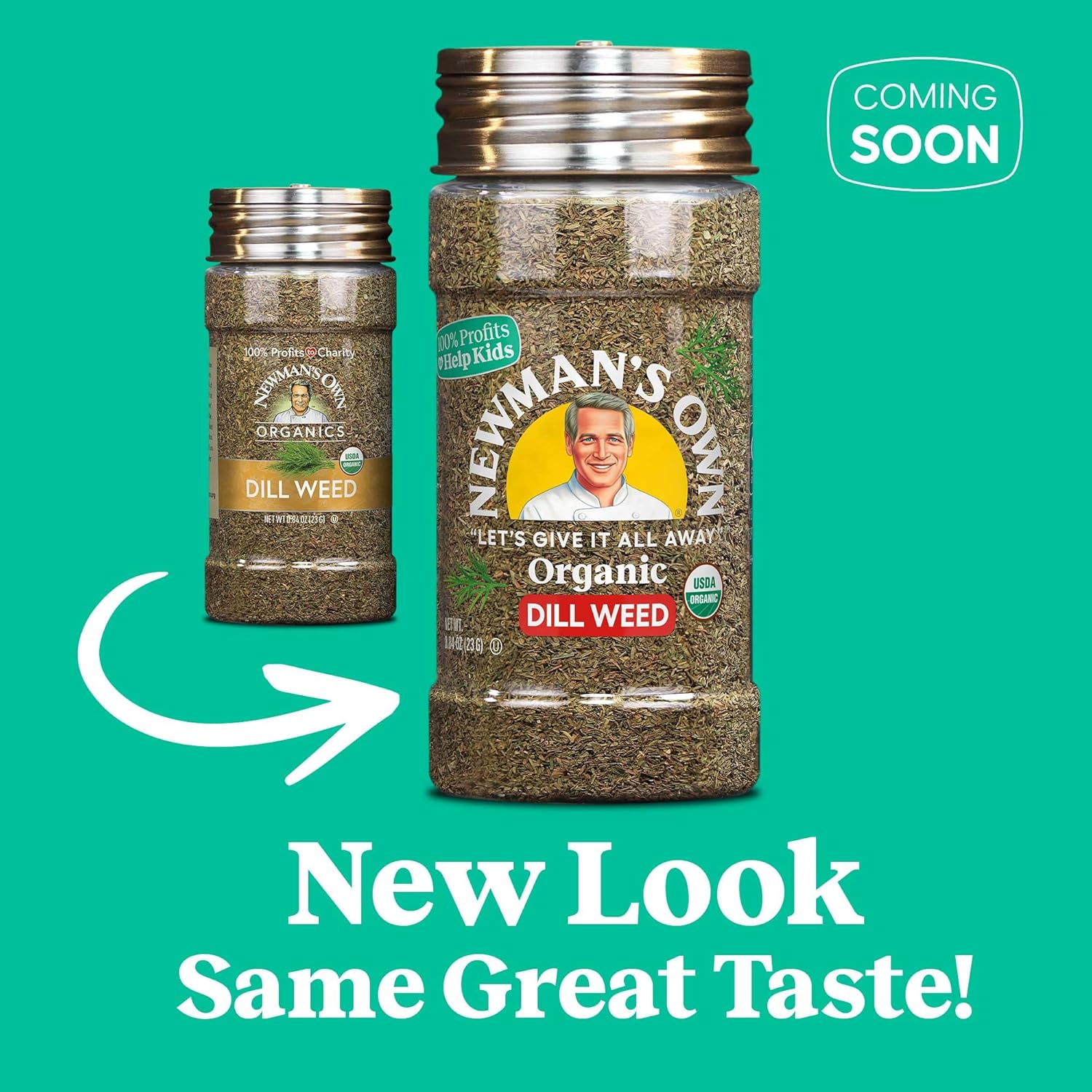 Newman's Own Organic Dill Weed; Great on Fish, Salads, Sauces, USDA Certified Organic, Non-GMO, Kosher, 0.84Oz. Bottle